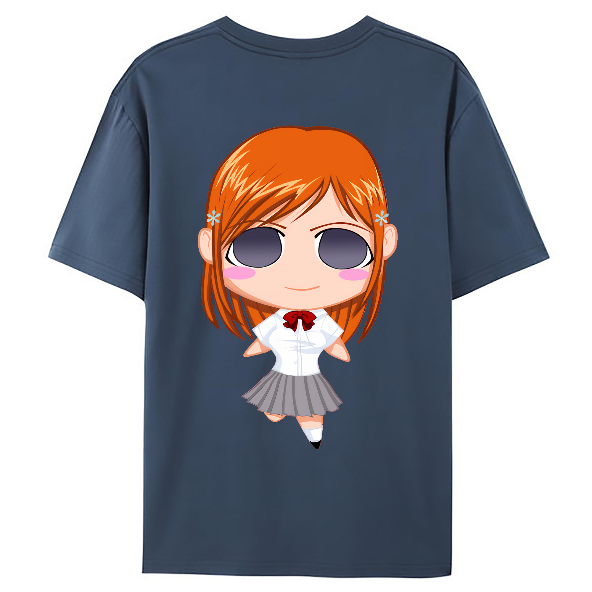 （画像用） ブリーチ 井上織姫（いのうえおりひめ） BLEACH Inoue Orihime 綿100％ メンズ半袖Tシャツ（バックプリント） 通気性