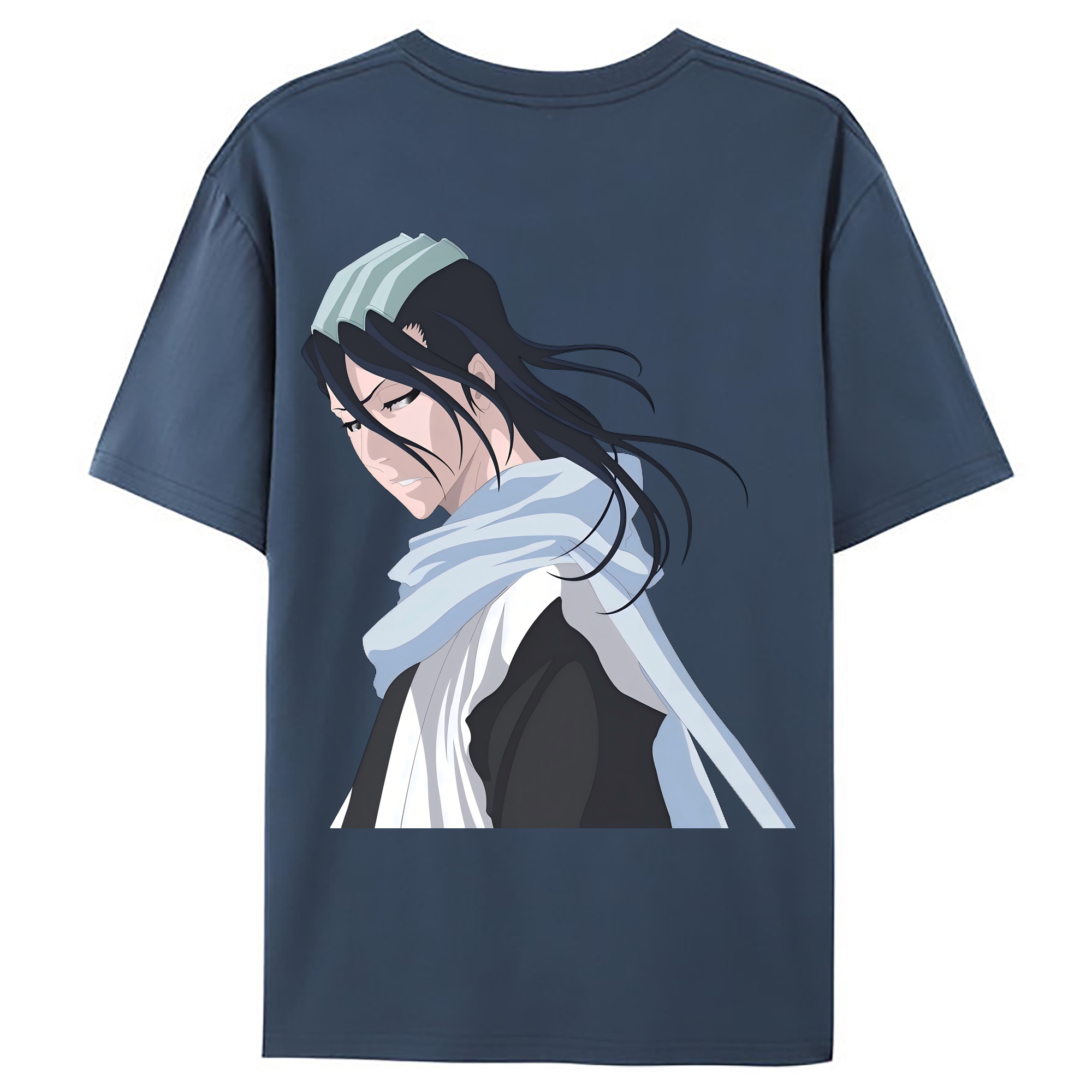 （画像用） ブリーチ くちき びゃくや BLEACH Kuchiki Byakuya 綿100％ メンズ半袖Tシャツ（バックプリント） 通気性