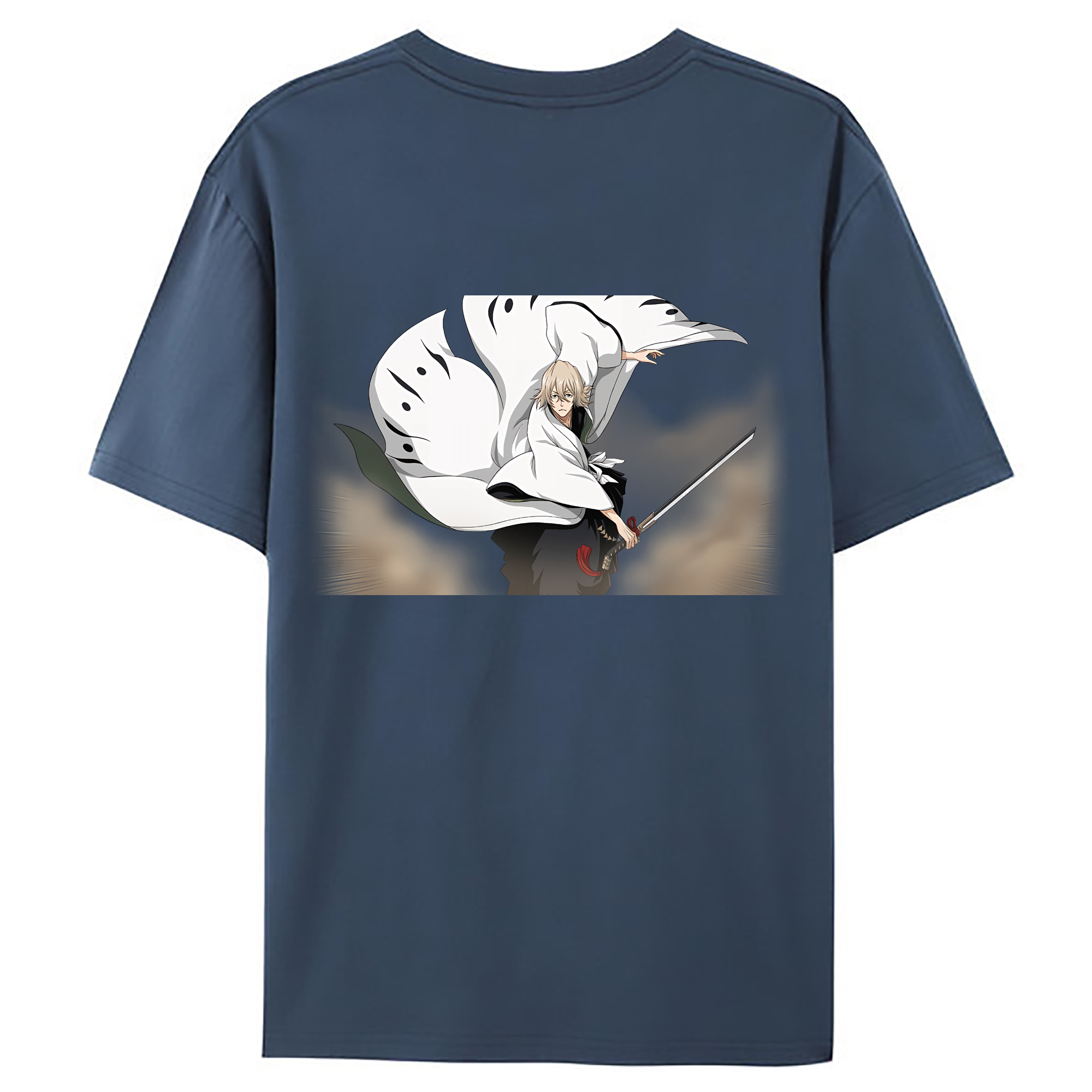 （画像用） "ブリーチ 浦原 喜助（うらはら きすけ） BLEACH Urahara Kisuke " 綿100％ メンズ半袖Tシャツ（バックプリント） 通気性