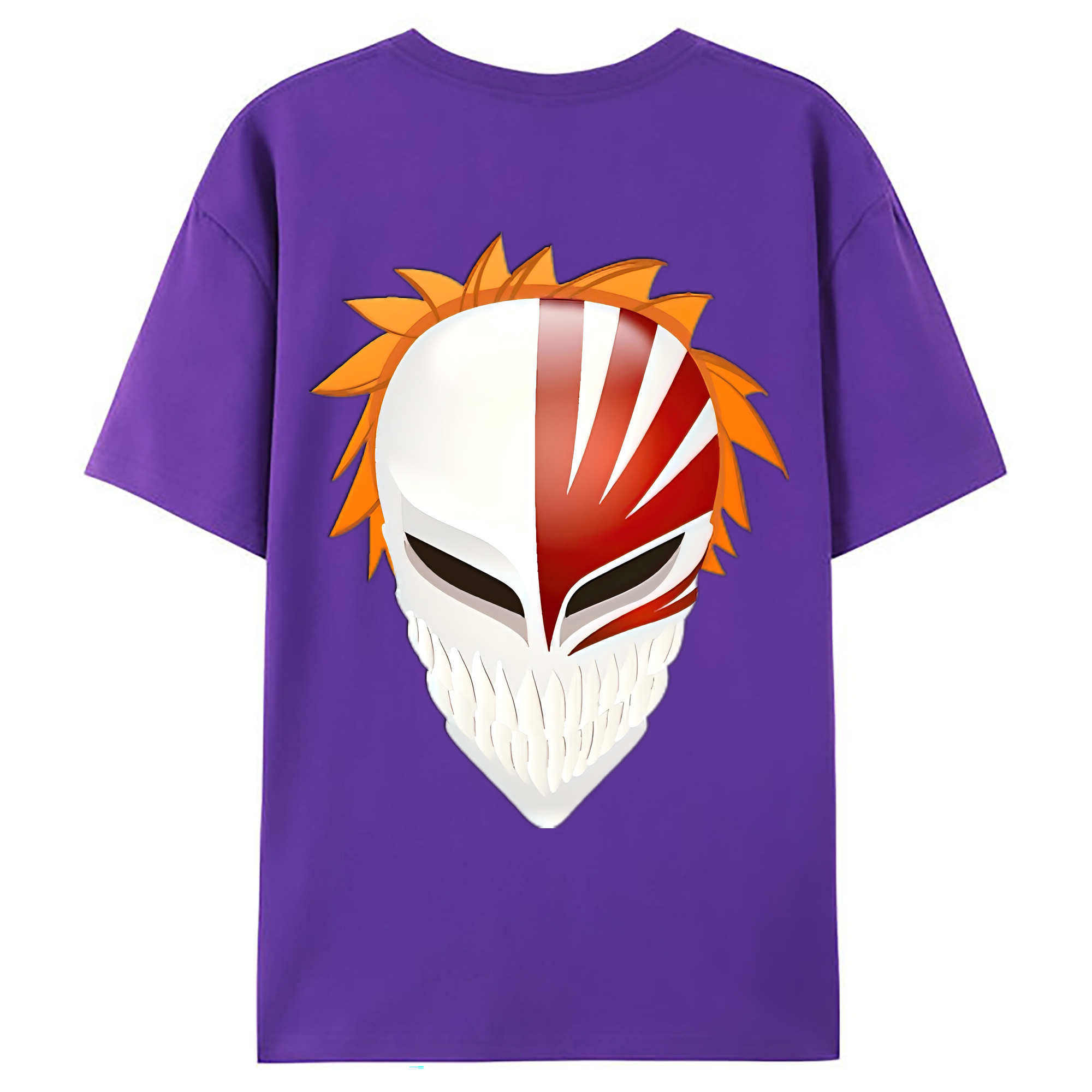 （画像用） ブリーチ 黒崎一護（くろさき いちご）BLEACH Kurosaki Ichigo 綿100％ メンズ半袖Tシャツ（バックプリント） 通気性