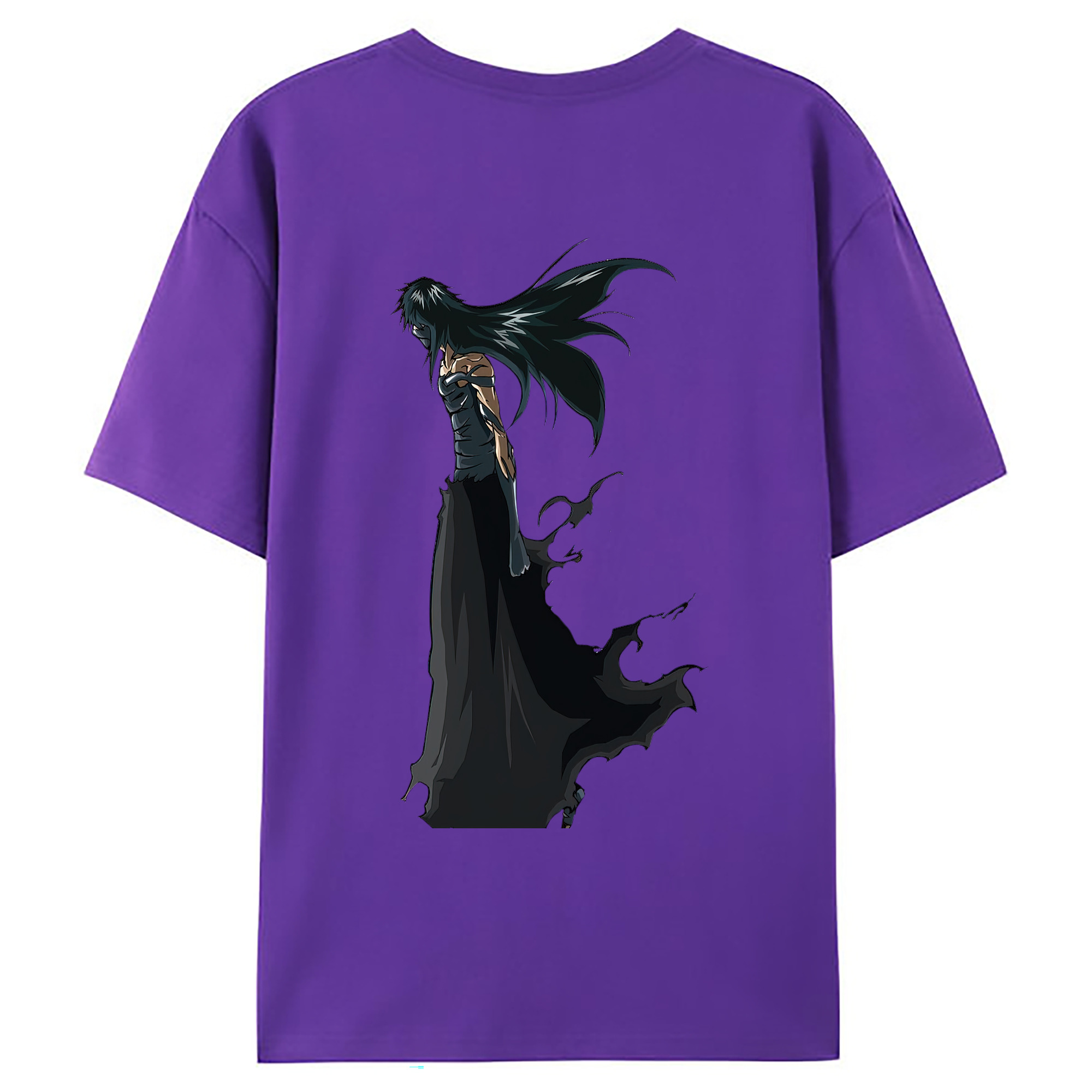 （画像用） ブリーチ 黒崎一護（くろさき いちご）BLEACH Kurosaki Ichigo 綿100％ メンズ半袖Tシャツ（バックプリント） 通気性