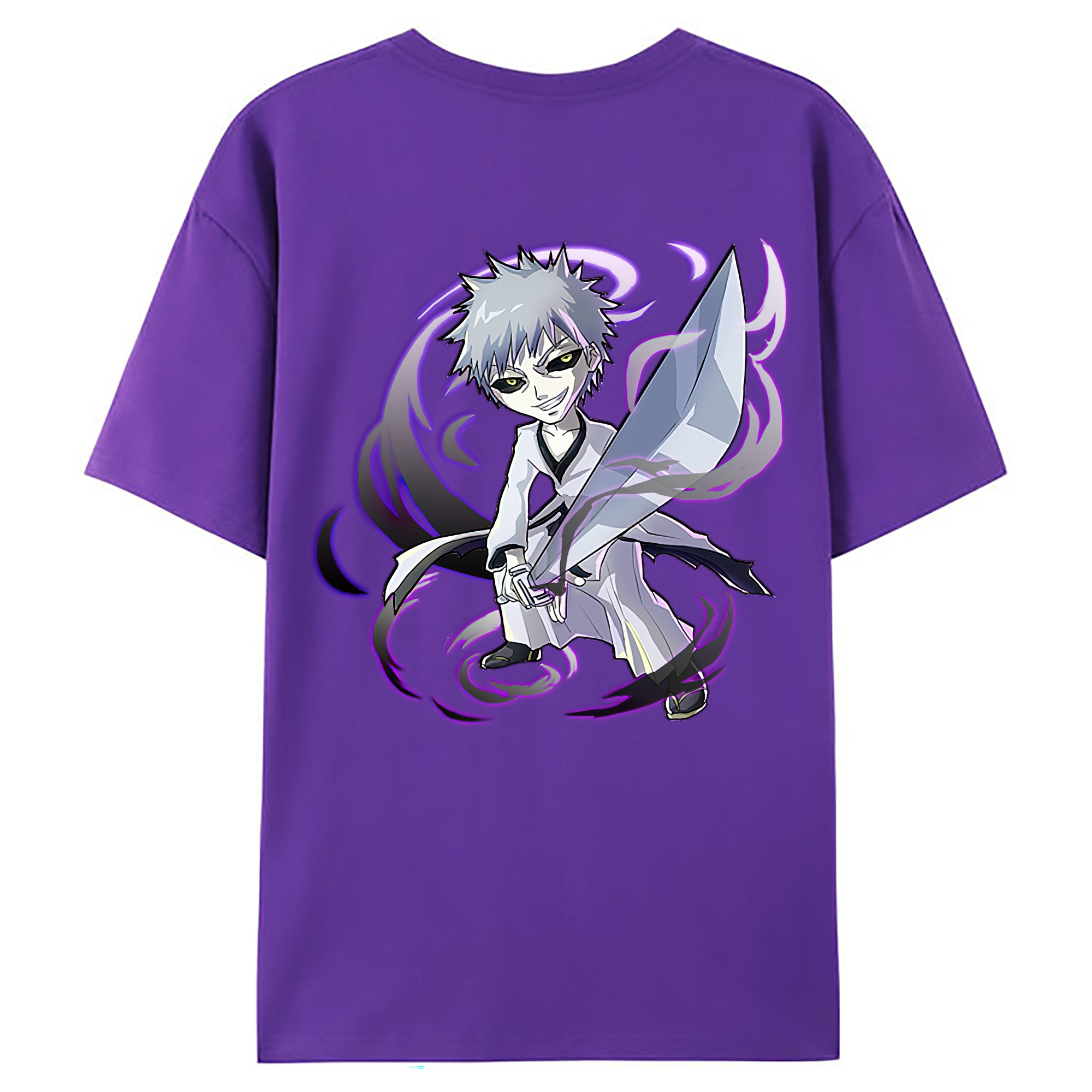 （画像用） ブリーチ 黒崎一護（くろさき いちご）BLEACH Kurosaki Ichigo 綿100％ メンズ半袖Tシャツ（バックプリント） 通気性