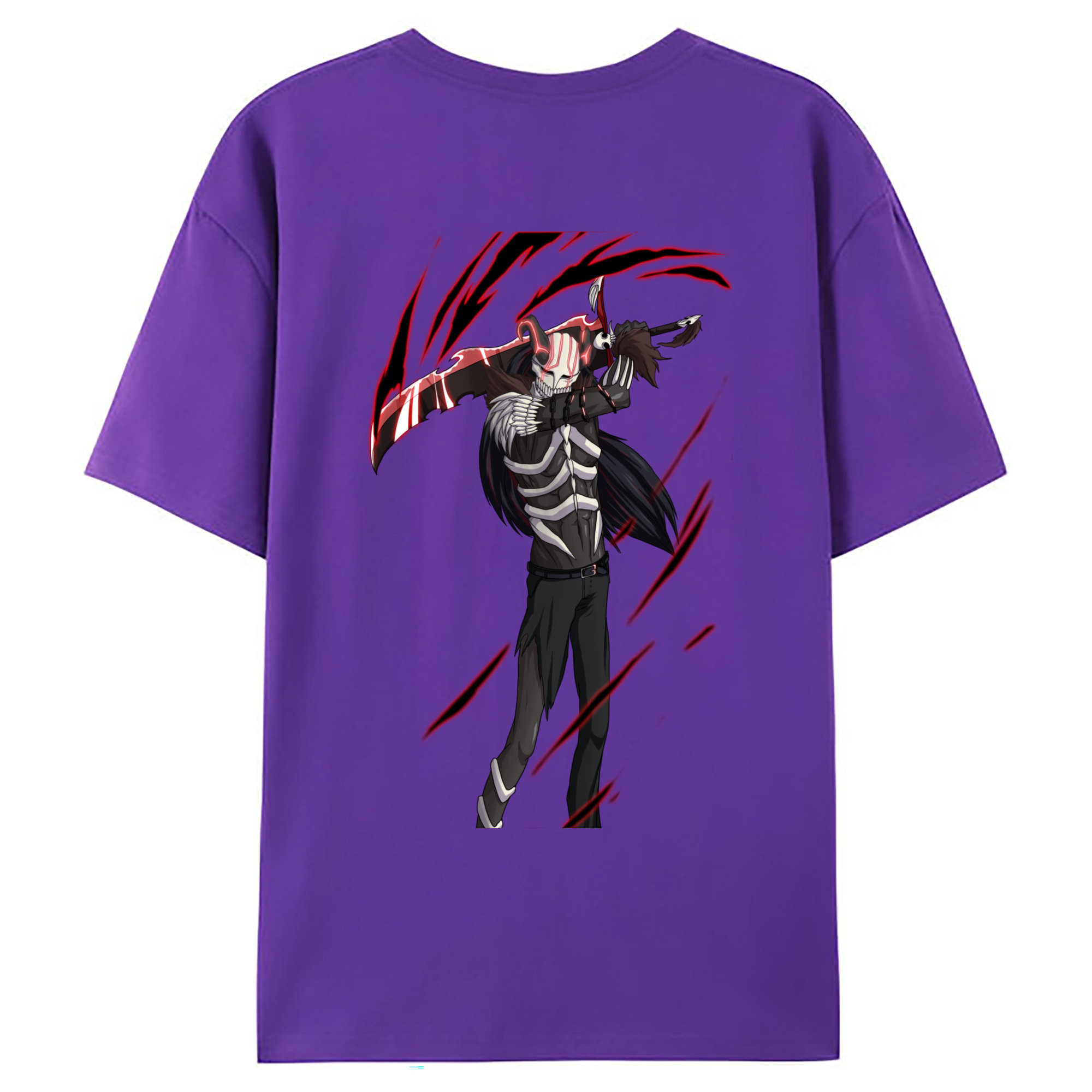 （画像用） ブリーチ 黒崎一護（くろさき いちご）BLEACH Kurosaki Ichigo 綿100％ メンズ半袖Tシャツ（バックプリント） 通気性