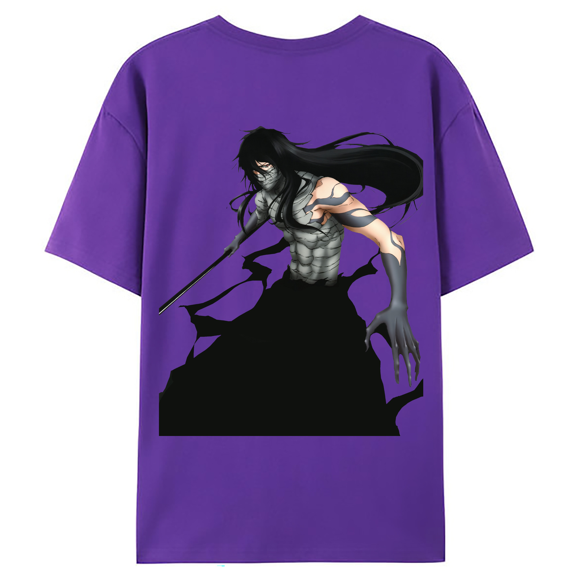 （画像用） ブリーチ 黒崎一護（くろさき いちご）BLEACH Kurosaki Ichigo 綿100％ メンズ半袖Tシャツ（バックプリント） 通気性