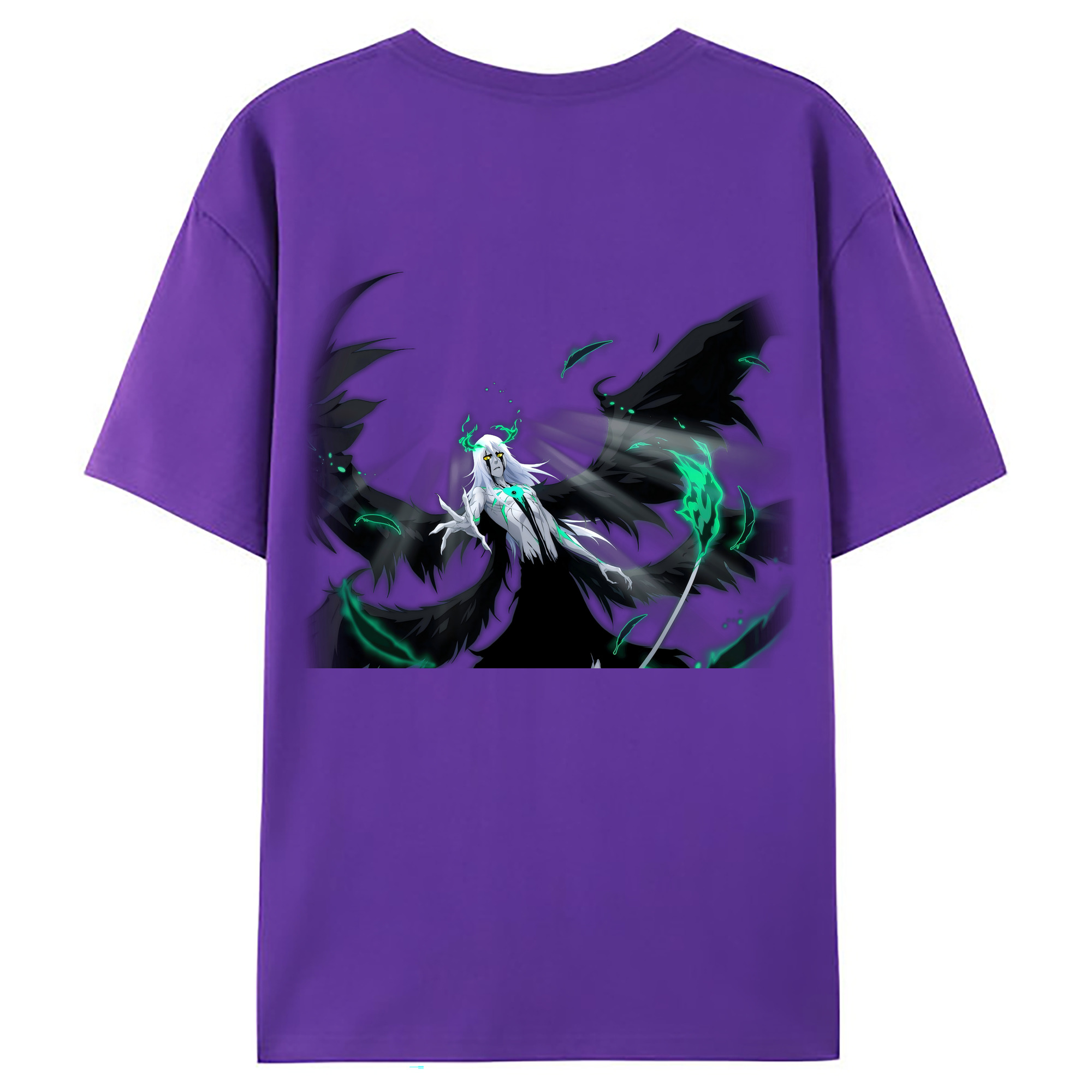 （画像用） ブリーチ ウルキオラ·シファー BLEACH Ulquiorra cifer 綿100％ メンズ半袖Tシャツ（バックプリント） 通気性