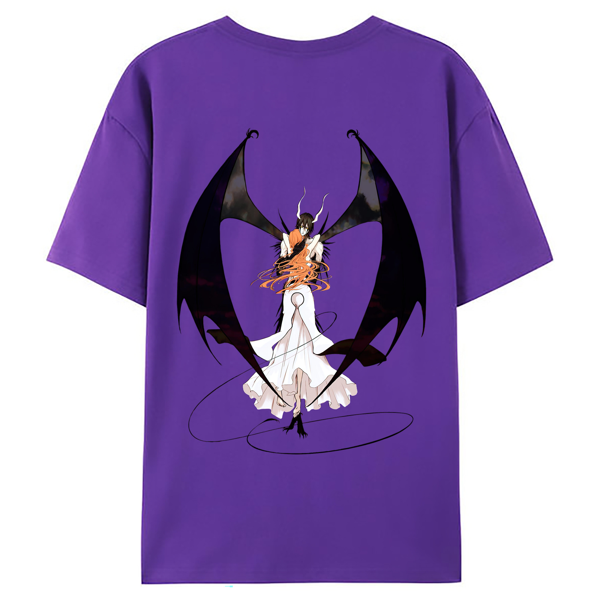 （画像用） ブリーチ ウルキオラ·シファー BLEACH Ulquiorra cifer 綿100％ メンズ半袖Tシャツ（バックプリント） 通気性