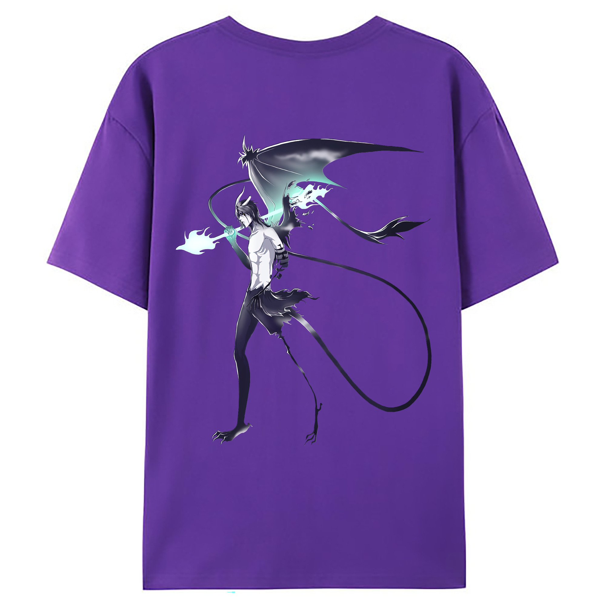 （画像用） ブリーチ ウルキオラ·シファー BLEACH Ulquiorra cifer 綿100％ メンズ半袖Tシャツ（バックプリント） 通気性