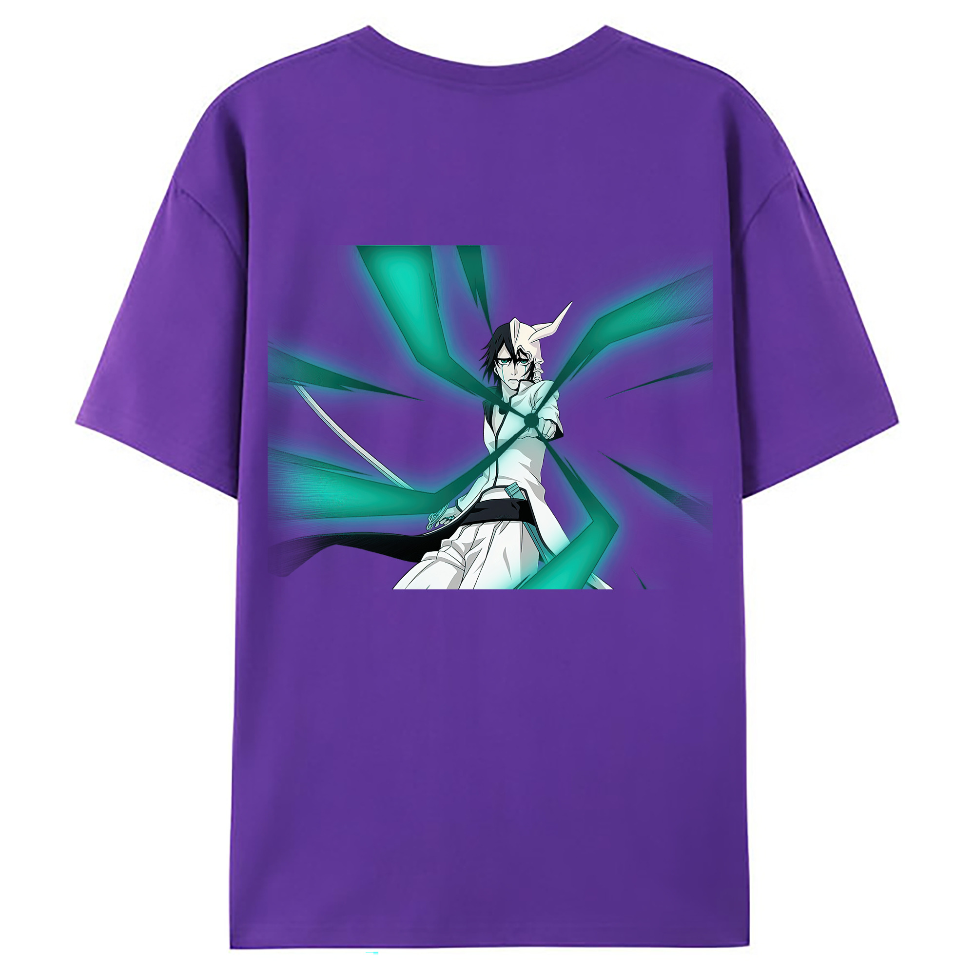 （画像用） ブリーチ ウルキオラ·シファー BLEACH Ulquiorra cifer 綿100％ メンズ半袖Tシャツ（バックプリント） 通気性