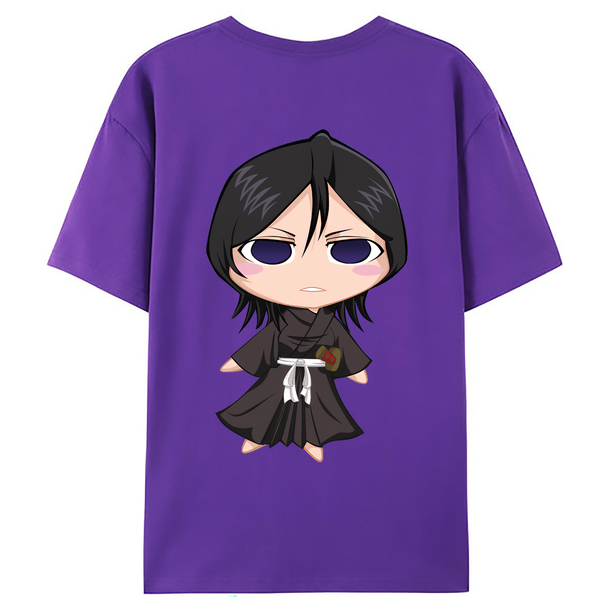 （画像用） ブリーチ 朽木ルキア BLEACH Kuchiki Rukia 綿100％ メンズ半袖Tシャツ（バックプリント） 通気性