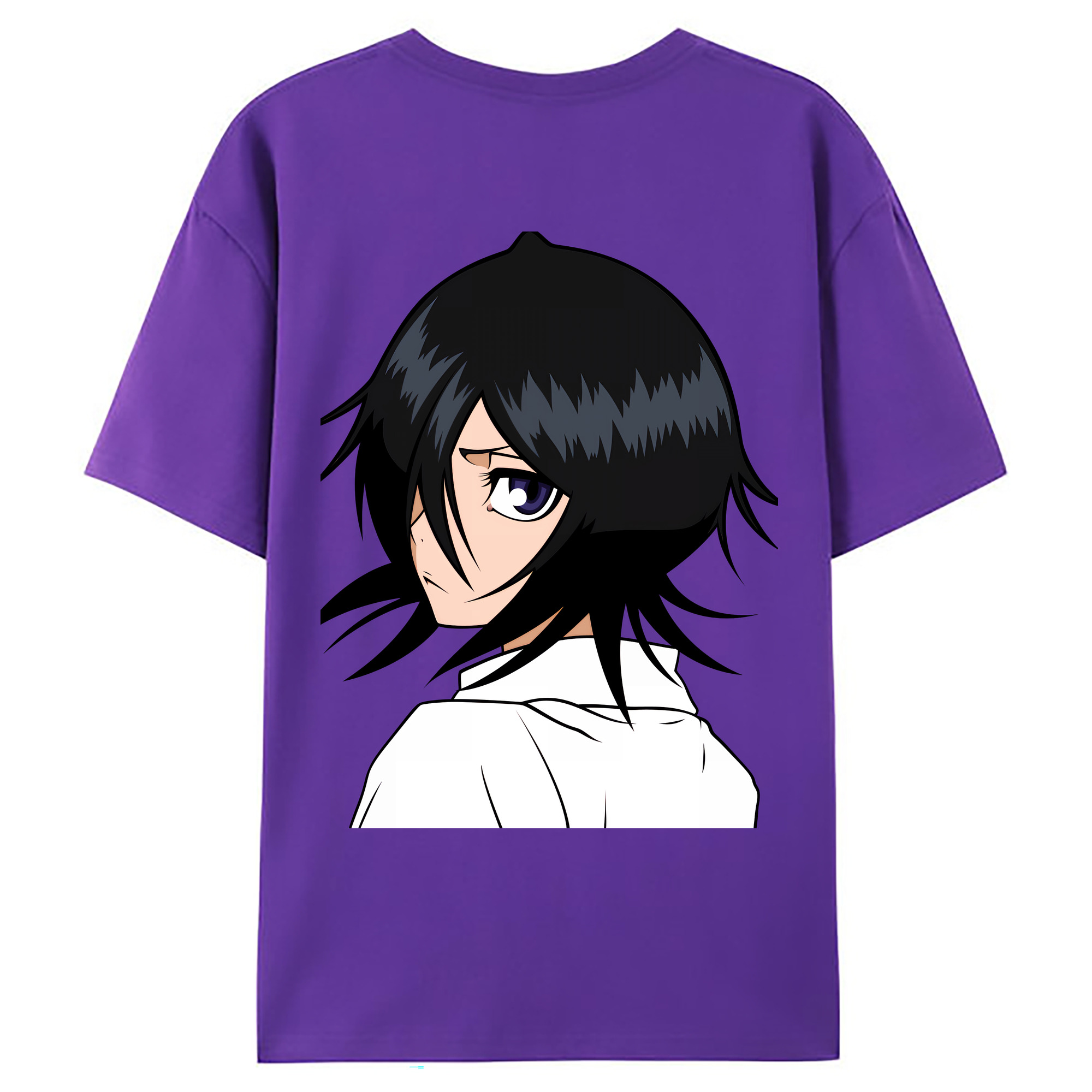 （画像用） ブリーチ 朽木ルキア BLEACH Kuchiki Rukia 綿100％ メンズ半袖Tシャツ（バックプリント） 通気性