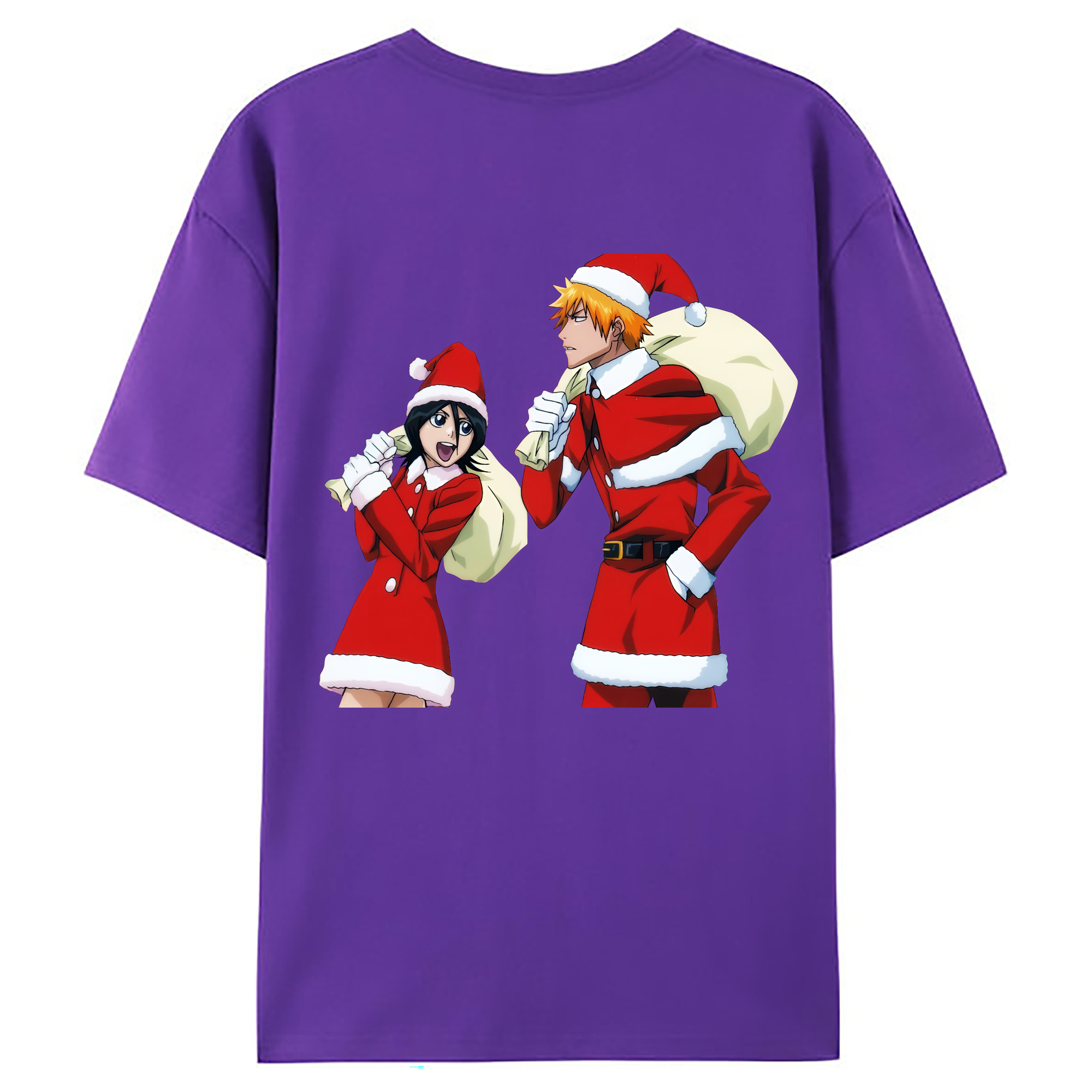 （画像用） ブリーチ 朽木ルキア BLEACH Kuchiki Rukia 綿100％ メンズ半袖Tシャツ（バックプリント） 通気性