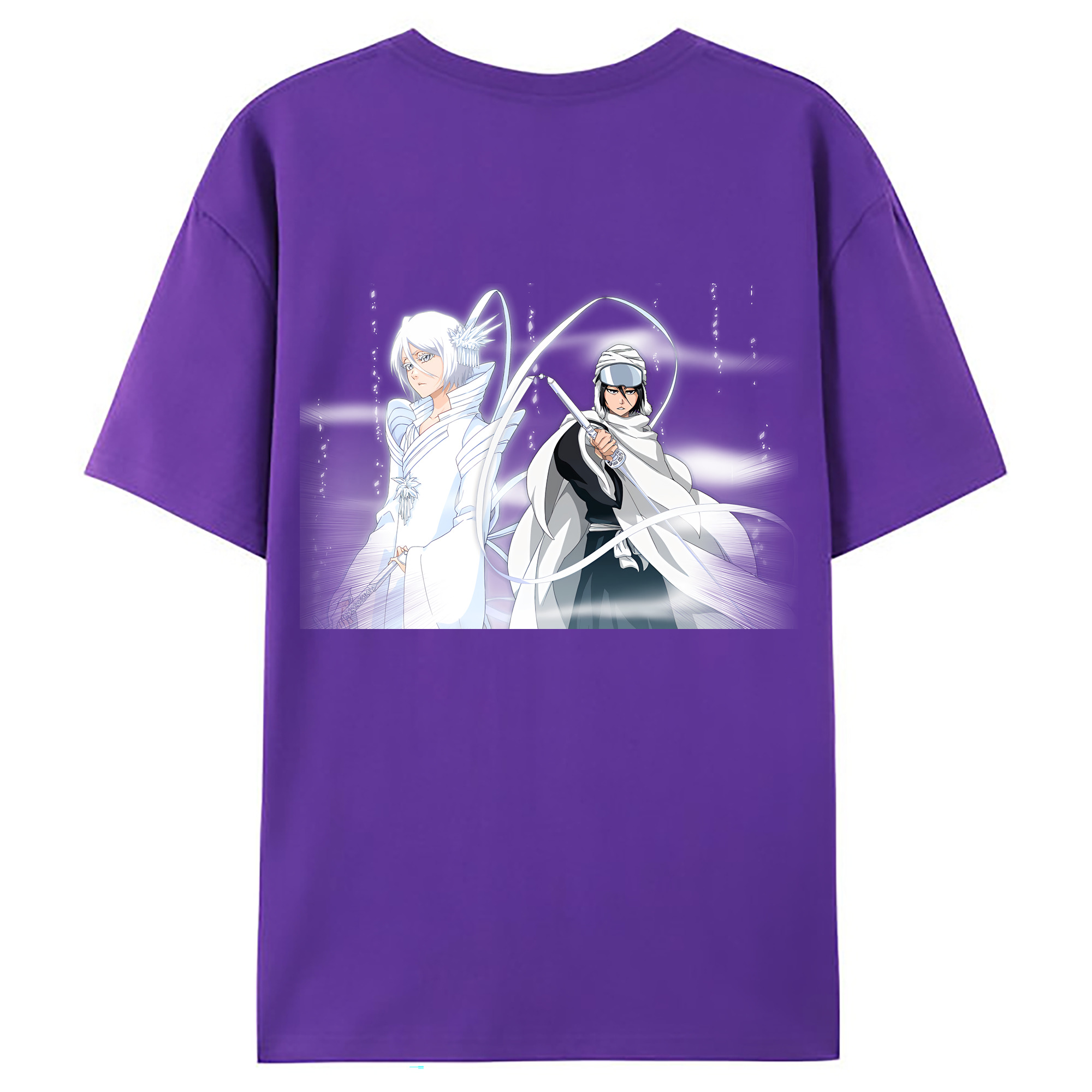 （画像用） ブリーチ 朽木ルキア BLEACH Kuchiki Rukia 綿100％ メンズ半袖Tシャツ（バックプリント） 通気性