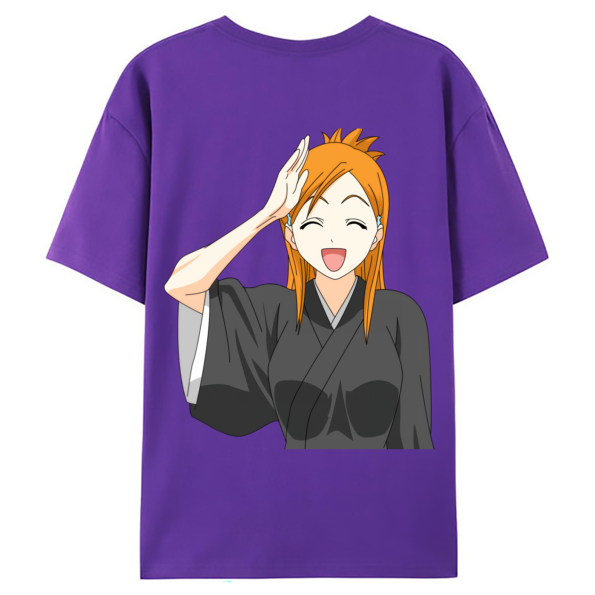 （画像用） ブリーチ 井上織姫（いのうえおりひめ） BLEACH Inoue Orihime 綿100％ メンズ半袖Tシャツ（バックプリント） 通気性