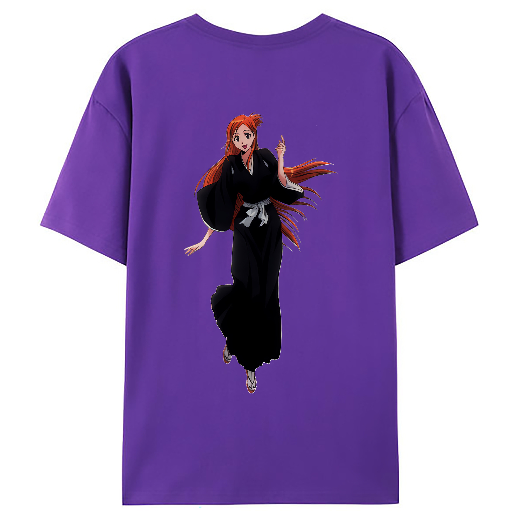 （画像用） ブリーチ 井上織姫（いのうえおりひめ） BLEACH Inoue Orihime 綿100％ メンズ半袖Tシャツ（バックプリント） 通気性