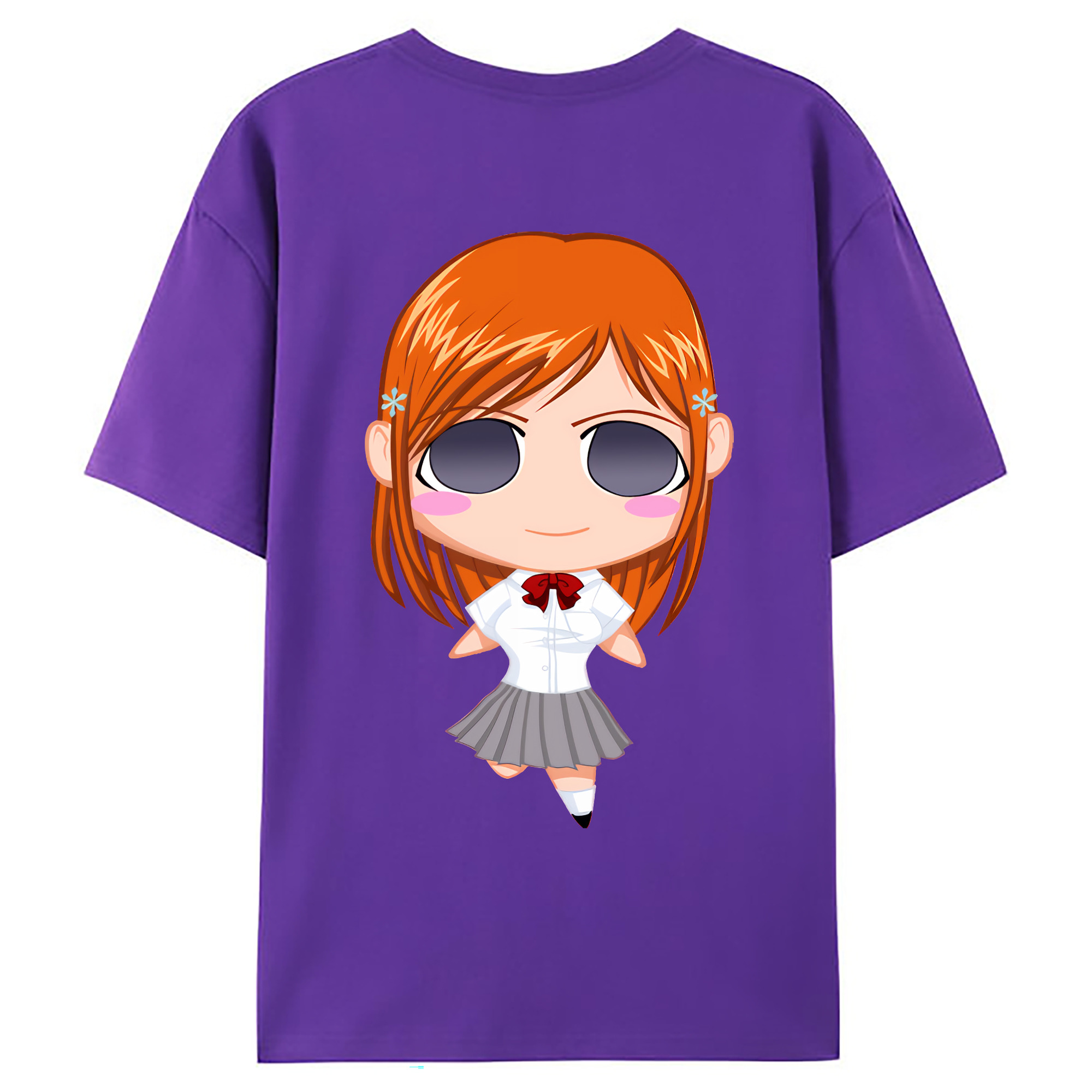 （画像用） ブリーチ 井上織姫（いのうえおりひめ） BLEACH Inoue Orihime 綿100％ メンズ半袖Tシャツ（バックプリント） 通気性