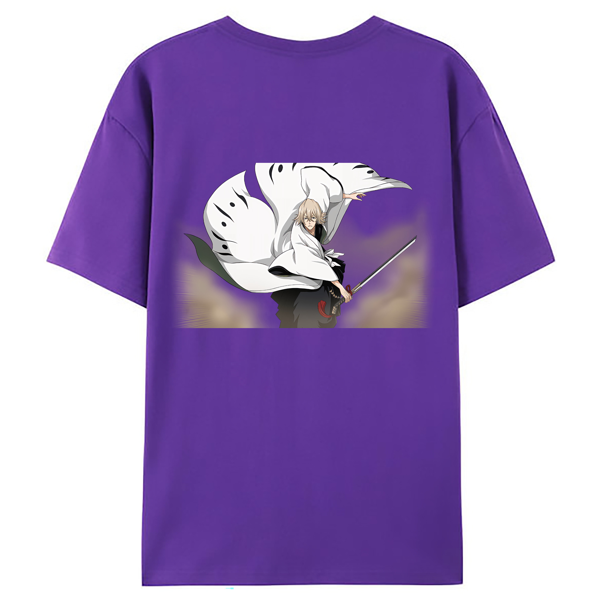 （画像用） "ブリーチ 浦原 喜助（うらはら きすけ） BLEACH Urahara Kisuke " 綿100％ メンズ半袖Tシャツ（バックプリント） 通気性
