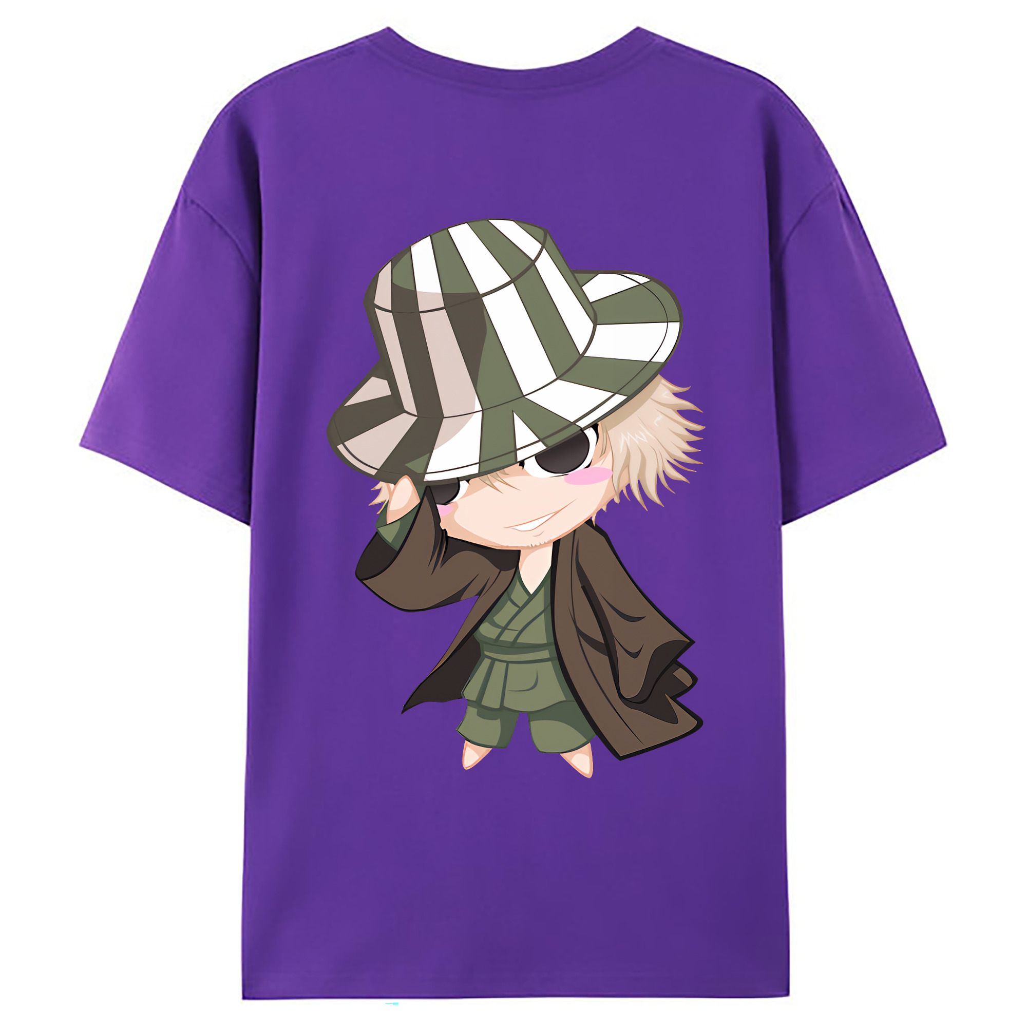 （画像用） "ブリーチ 浦原 喜助（うらはら きすけ） BLEACH Urahara Kisuke " 綿100％ メンズ半袖Tシャツ（バックプリント） 通気性