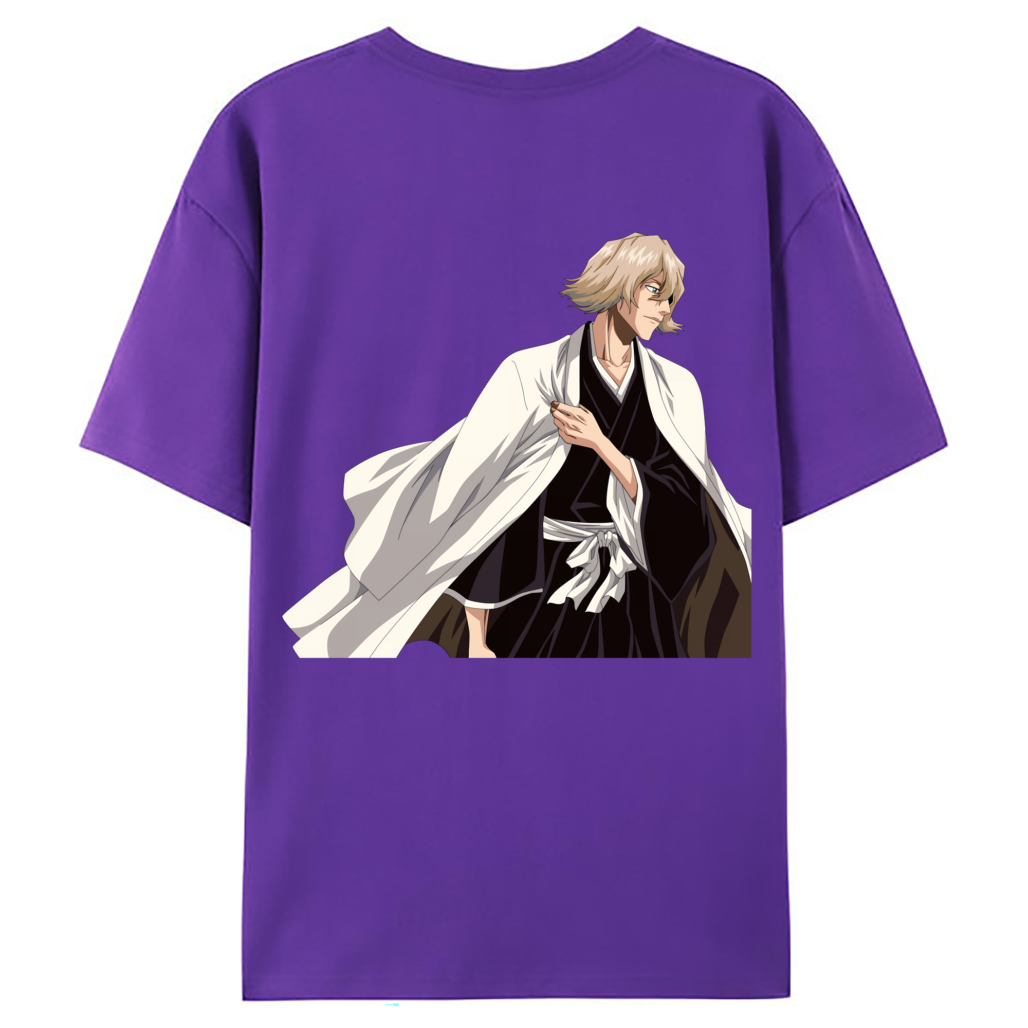 （画像用） "ブリーチ 浦原 喜助（うらはら きすけ） BLEACH Urahara Kisuke " 綿100％ メンズ半袖Tシャツ（バックプリント） 通気性