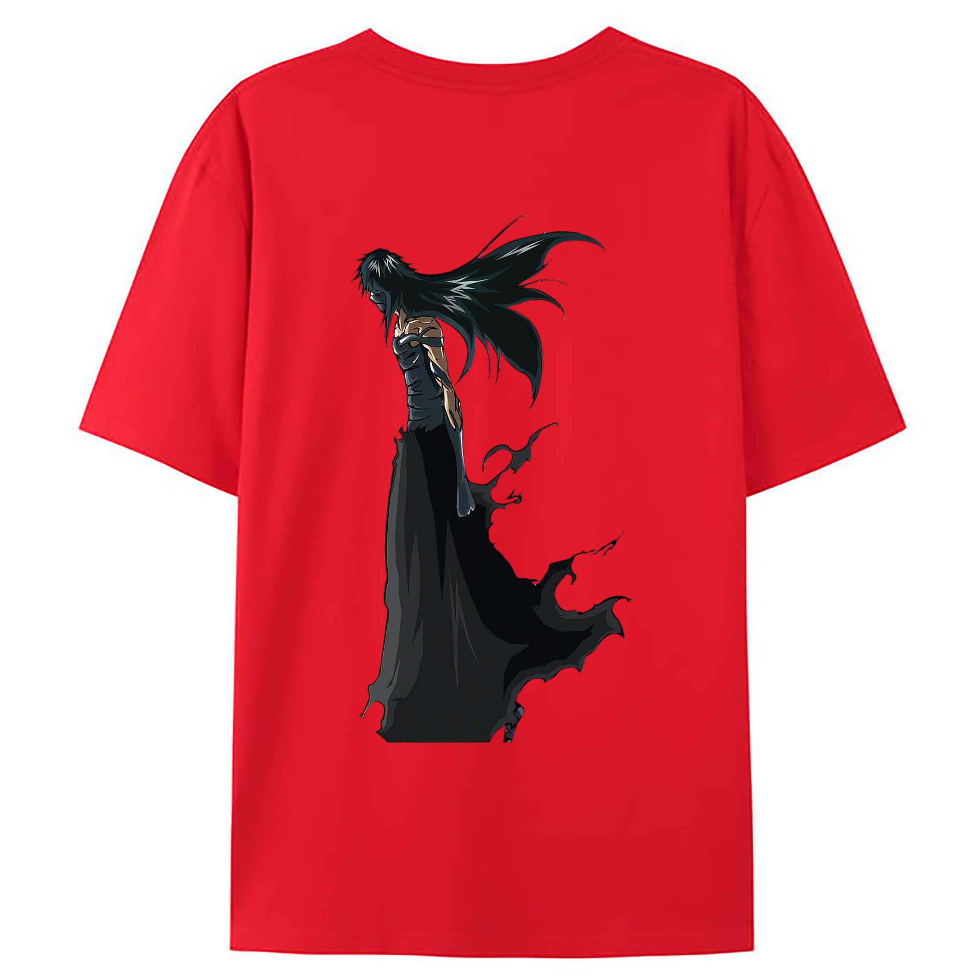 （画像用） ブリーチ 黒崎一護（くろさき いちご）BLEACH Kurosaki Ichigo 綿100％ メンズ半袖Tシャツ（バックプリント） 通気性