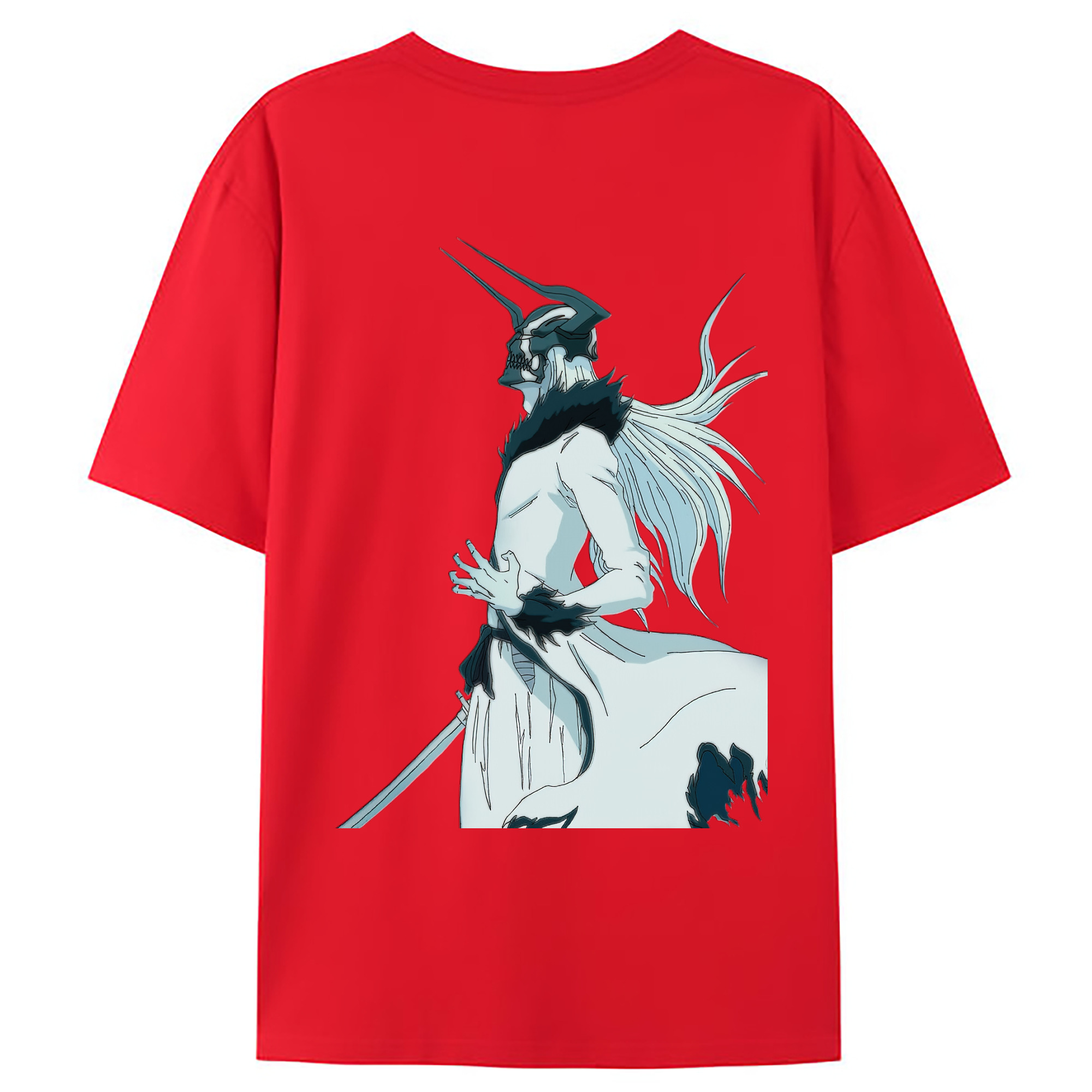 （画像用） ブリーチ 黒崎一護（くろさき いちご）BLEACH Kurosaki Ichigo 綿100％ メンズ半袖Tシャツ（バックプリント） 通気性