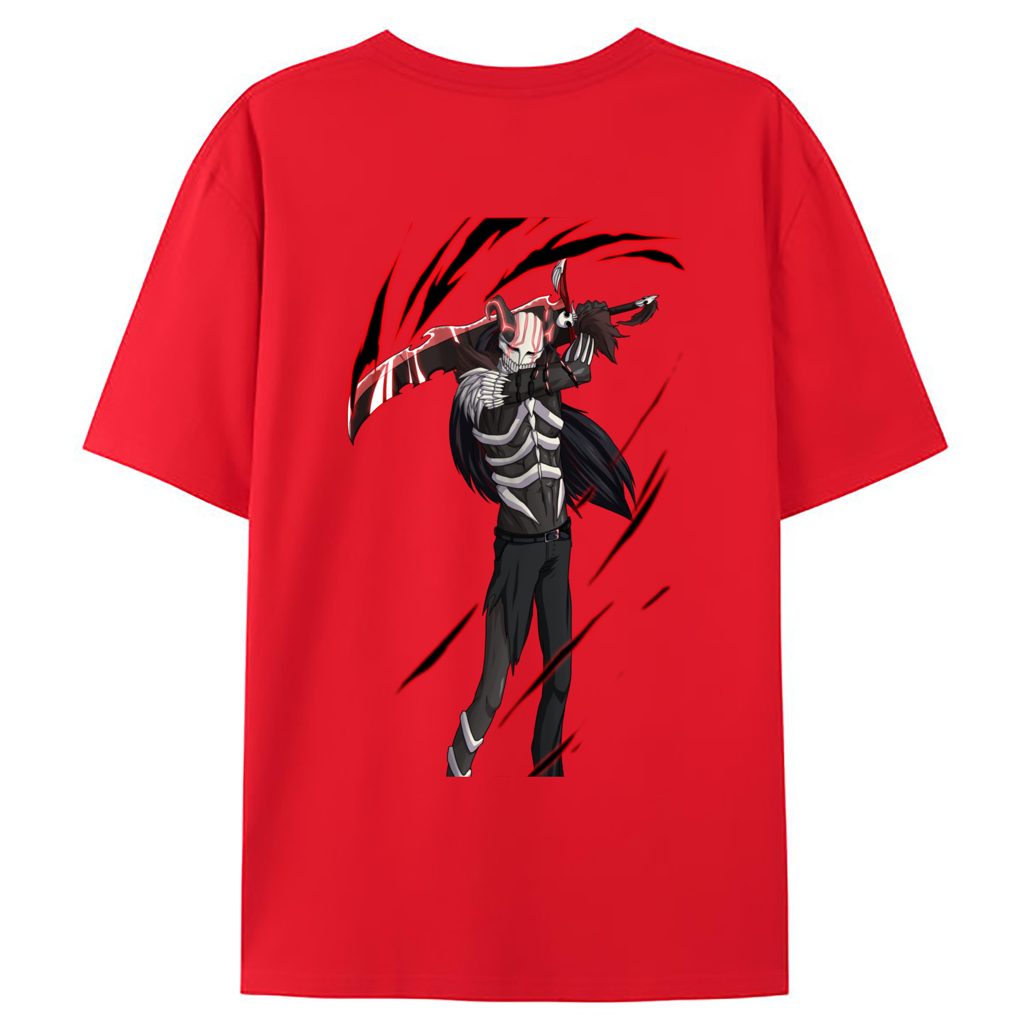 （画像用） ブリーチ 黒崎一護（くろさき いちご）BLEACH Kurosaki Ichigo 綿100％ メンズ半袖Tシャツ（バックプリント） 通気性