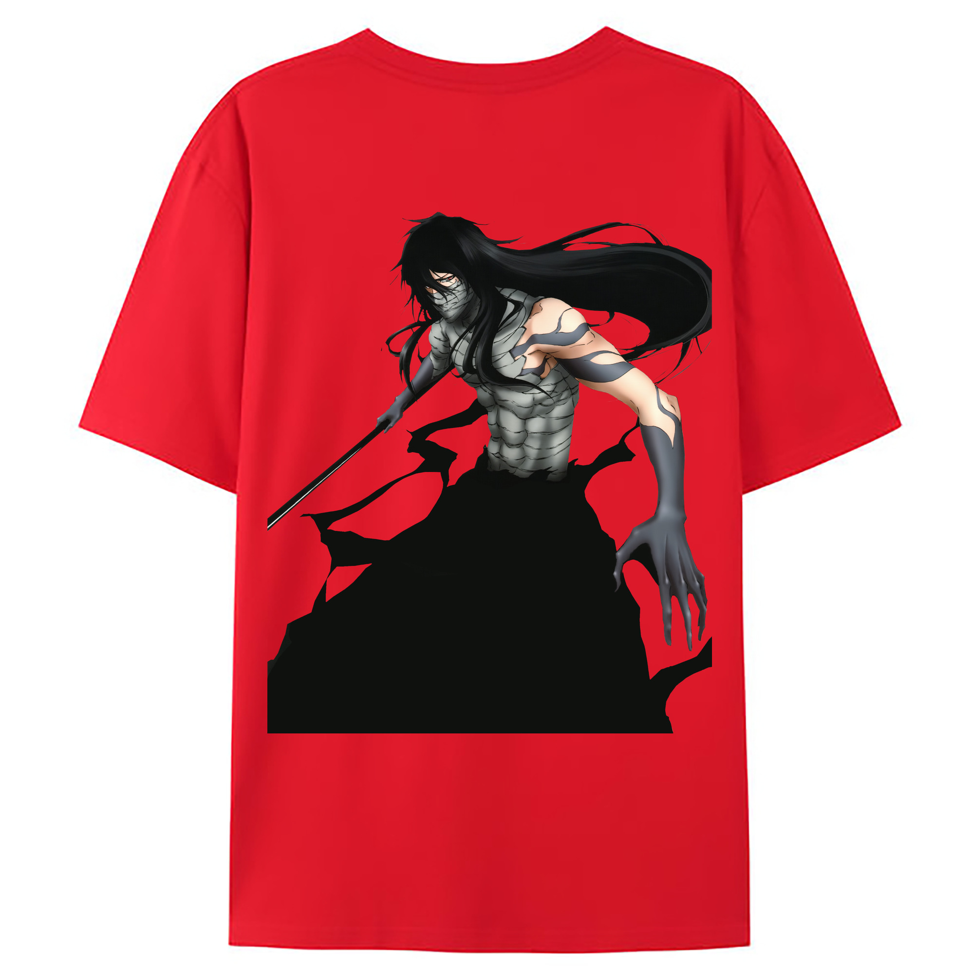 （画像用） ブリーチ 黒崎一護（くろさき いちご）BLEACH Kurosaki Ichigo 綿100％ メンズ半袖Tシャツ（バックプリント） 通気性