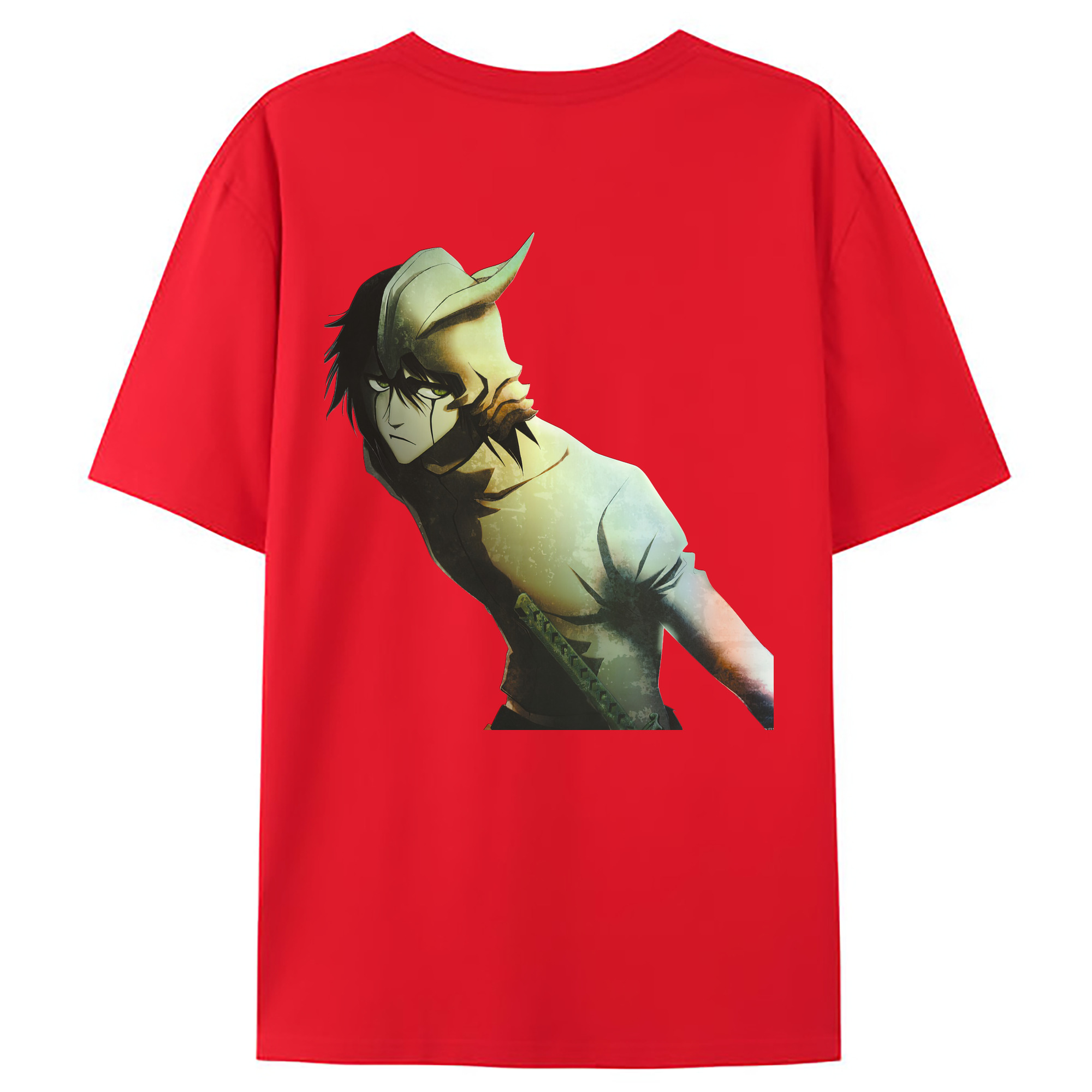（画像用） ブリーチ ウルキオラ·シファー BLEACH Ulquiorra cifer 綿100％ メンズ半袖Tシャツ（バックプリント） 通気性