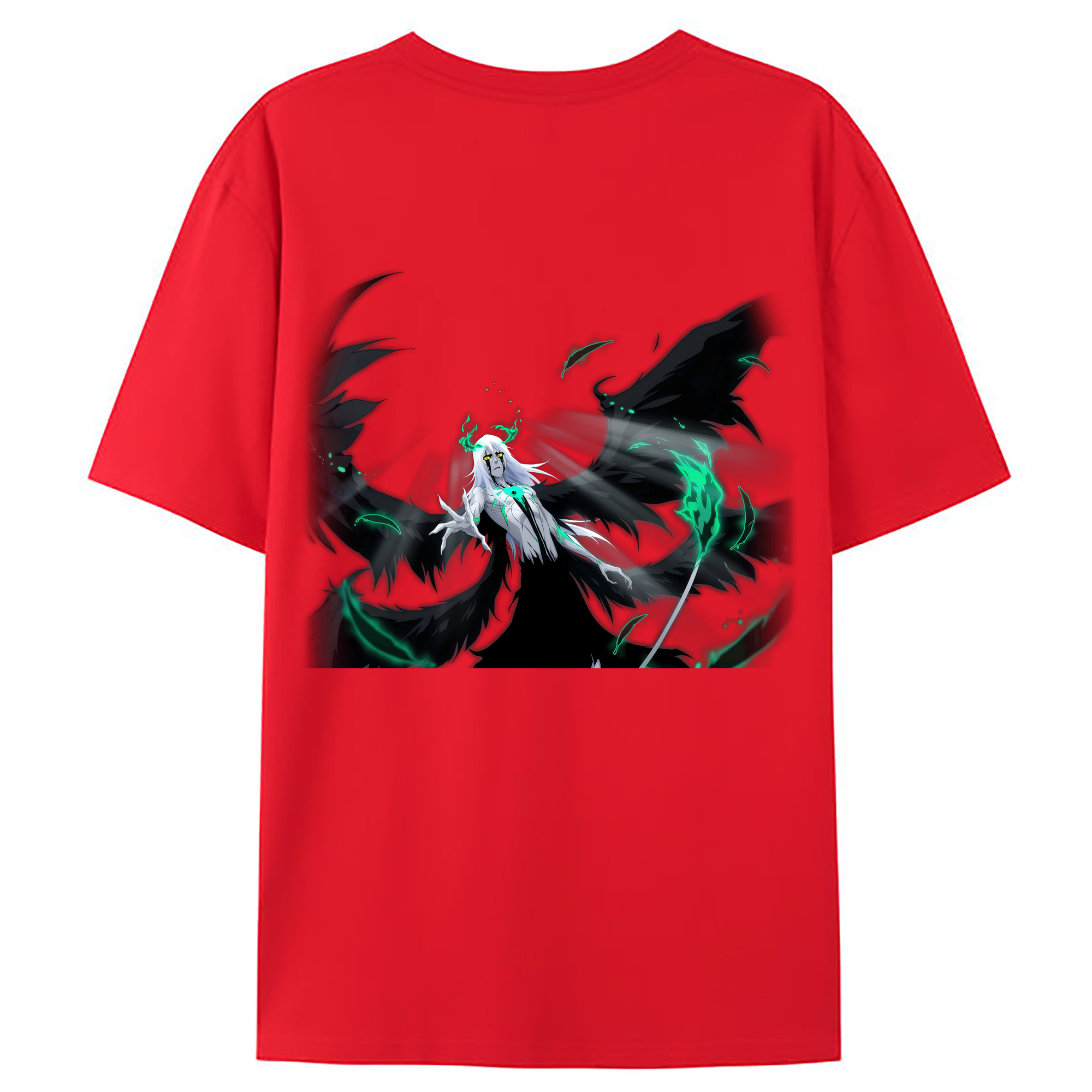 （画像用） ブリーチ ウルキオラ·シファー BLEACH Ulquiorra cifer 綿100％ メンズ半袖Tシャツ（バックプリント） 通気性