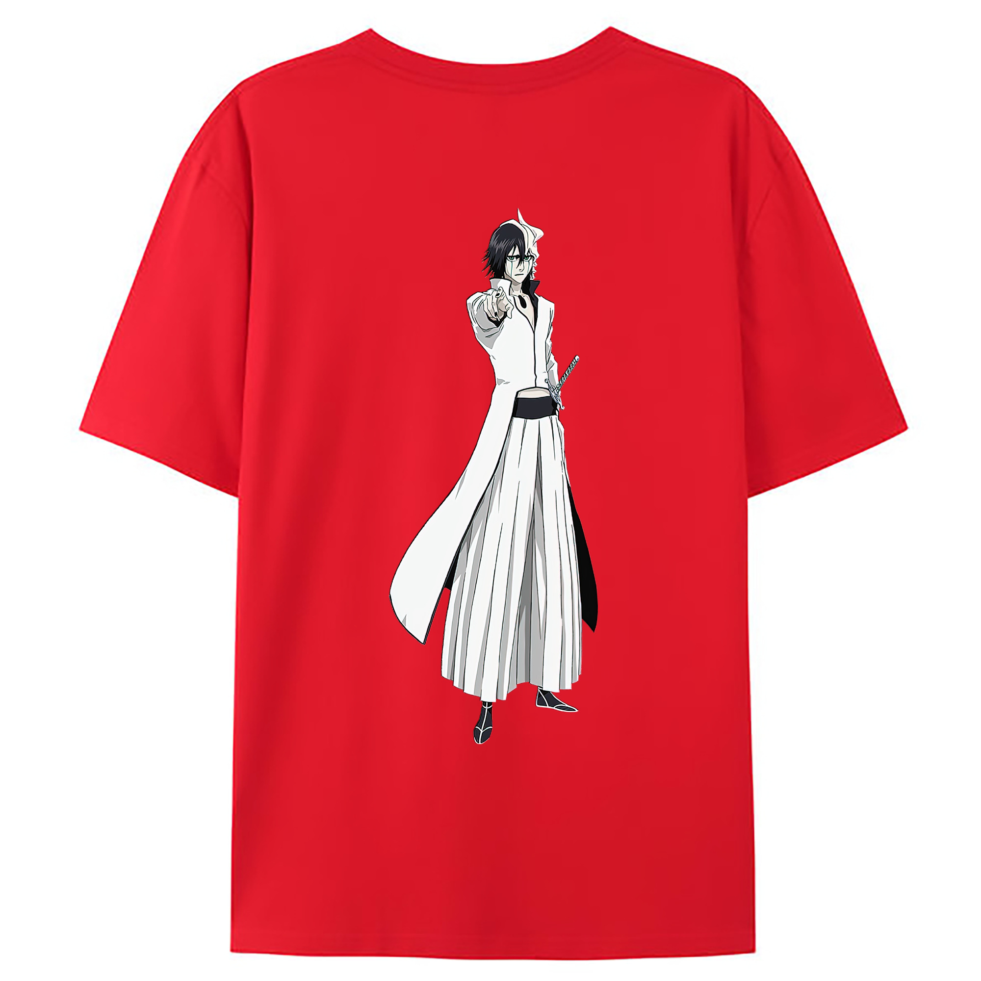 （画像用） ブリーチ ウルキオラ·シファー BLEACH Ulquiorra cifer 綿100％ メンズ半袖Tシャツ（バックプリント） 通気性