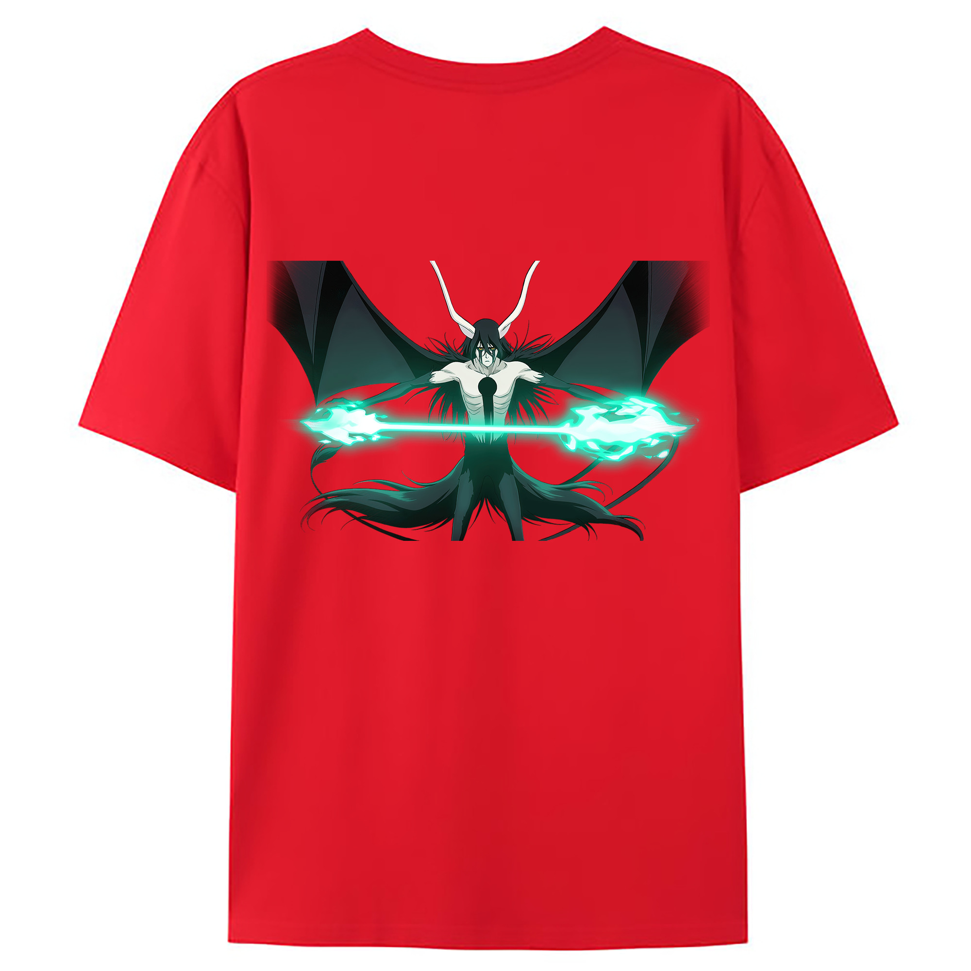 （画像用） ブリーチ ウルキオラ·シファー BLEACH Ulquiorra cifer 綿100％ メンズ半袖Tシャツ（バックプリント） 通気性