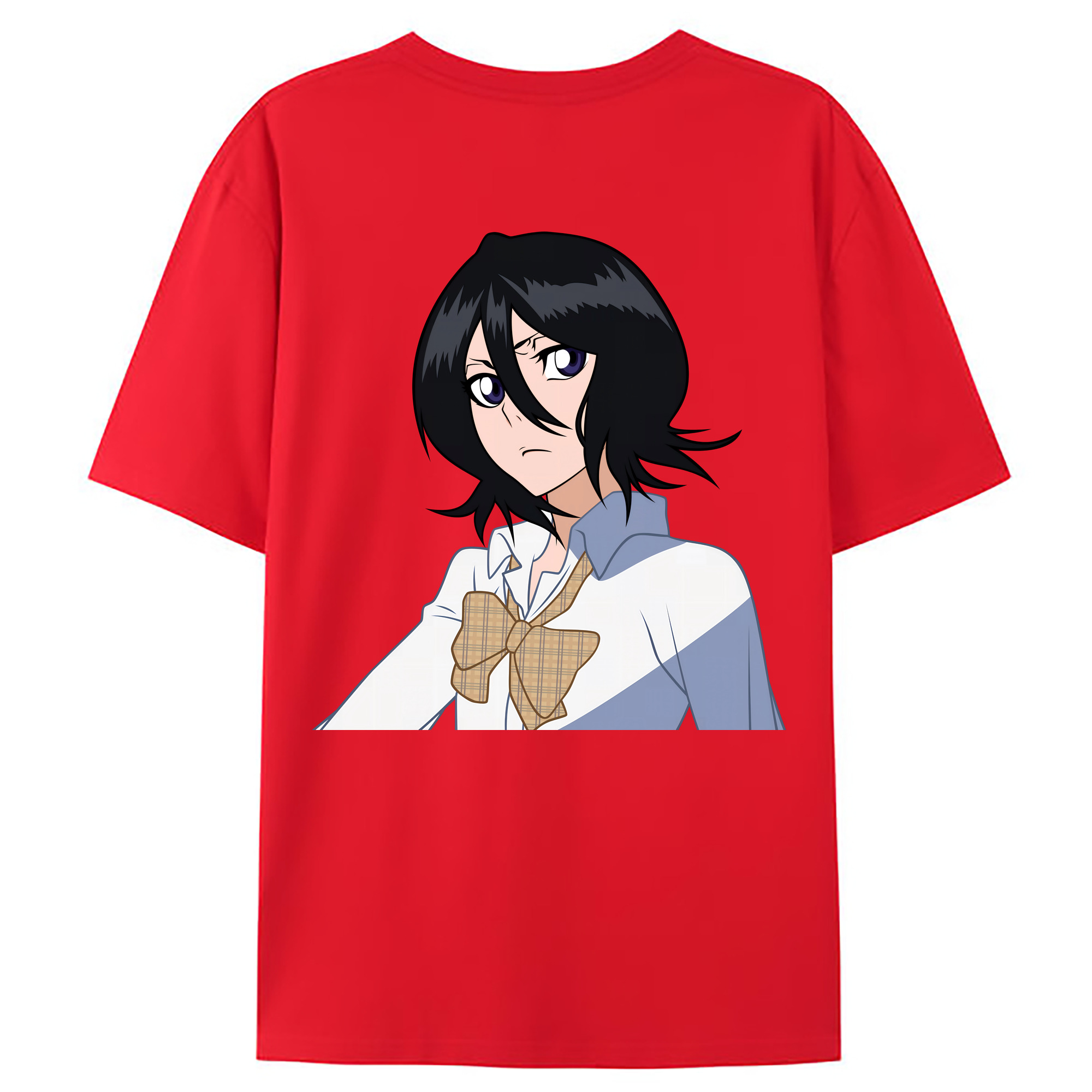 （画像用） ブリーチ 朽木ルキア BLEACH Kuchiki Rukia 綿100％ メンズ半袖Tシャツ（バックプリント） 通気性