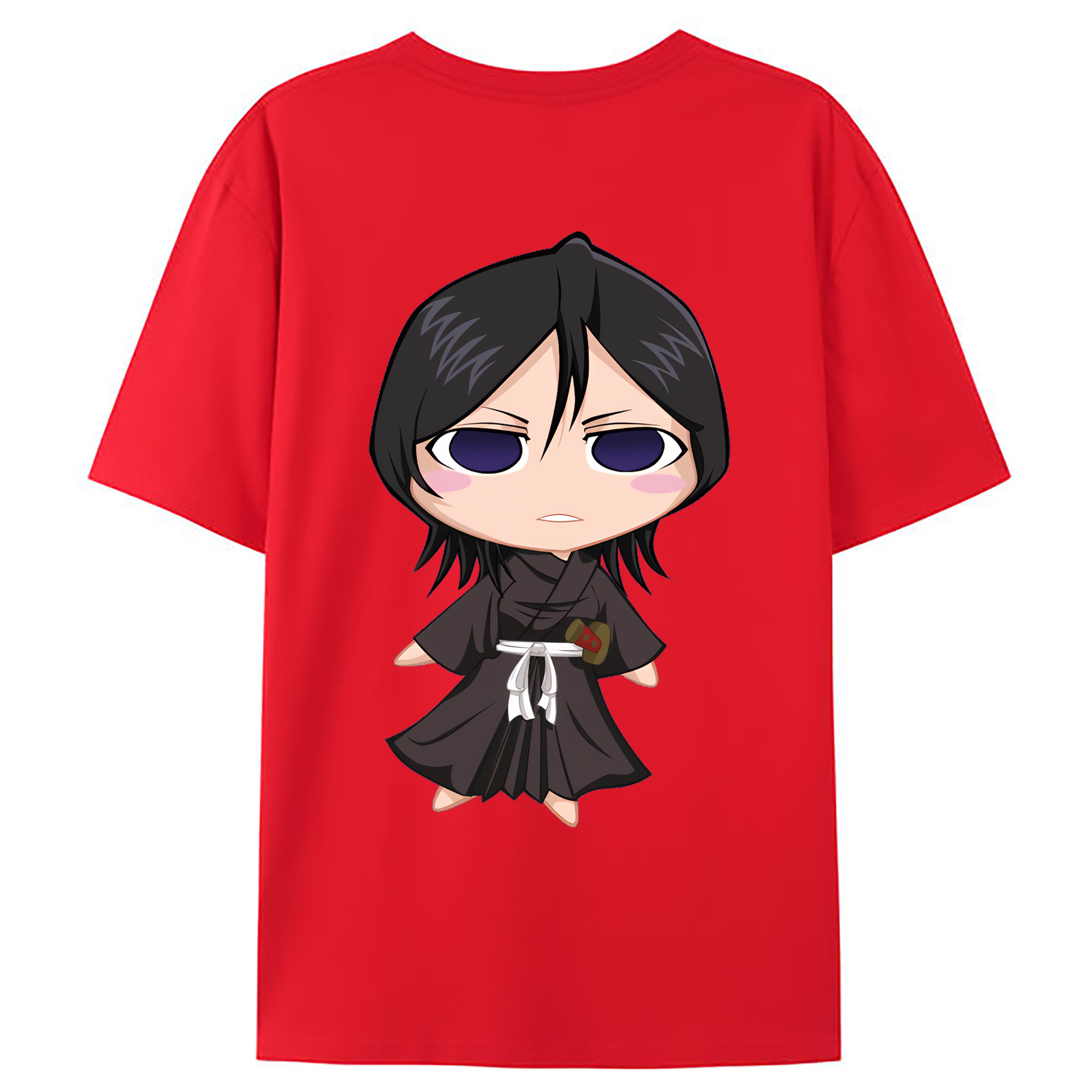 （画像用） ブリーチ 朽木ルキア BLEACH Kuchiki Rukia 綿100％ メンズ半袖Tシャツ（バックプリント） 通気性