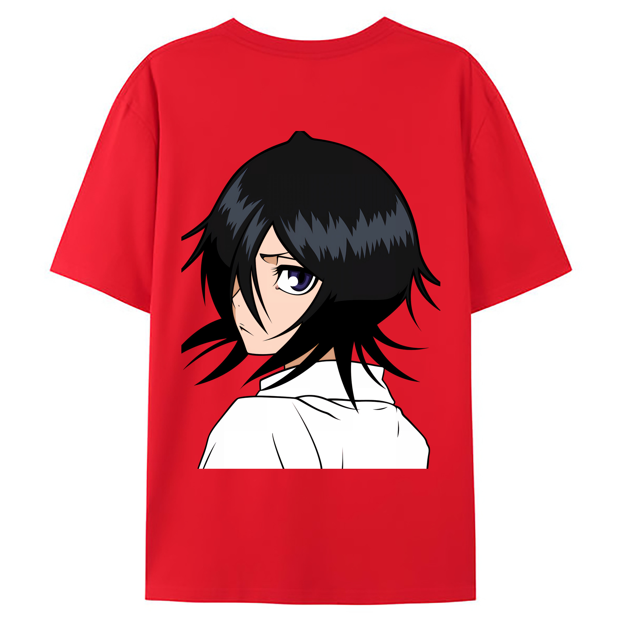 （画像用） ブリーチ 朽木ルキア BLEACH Kuchiki Rukia 綿100％ メンズ半袖Tシャツ（バックプリント） 通気性