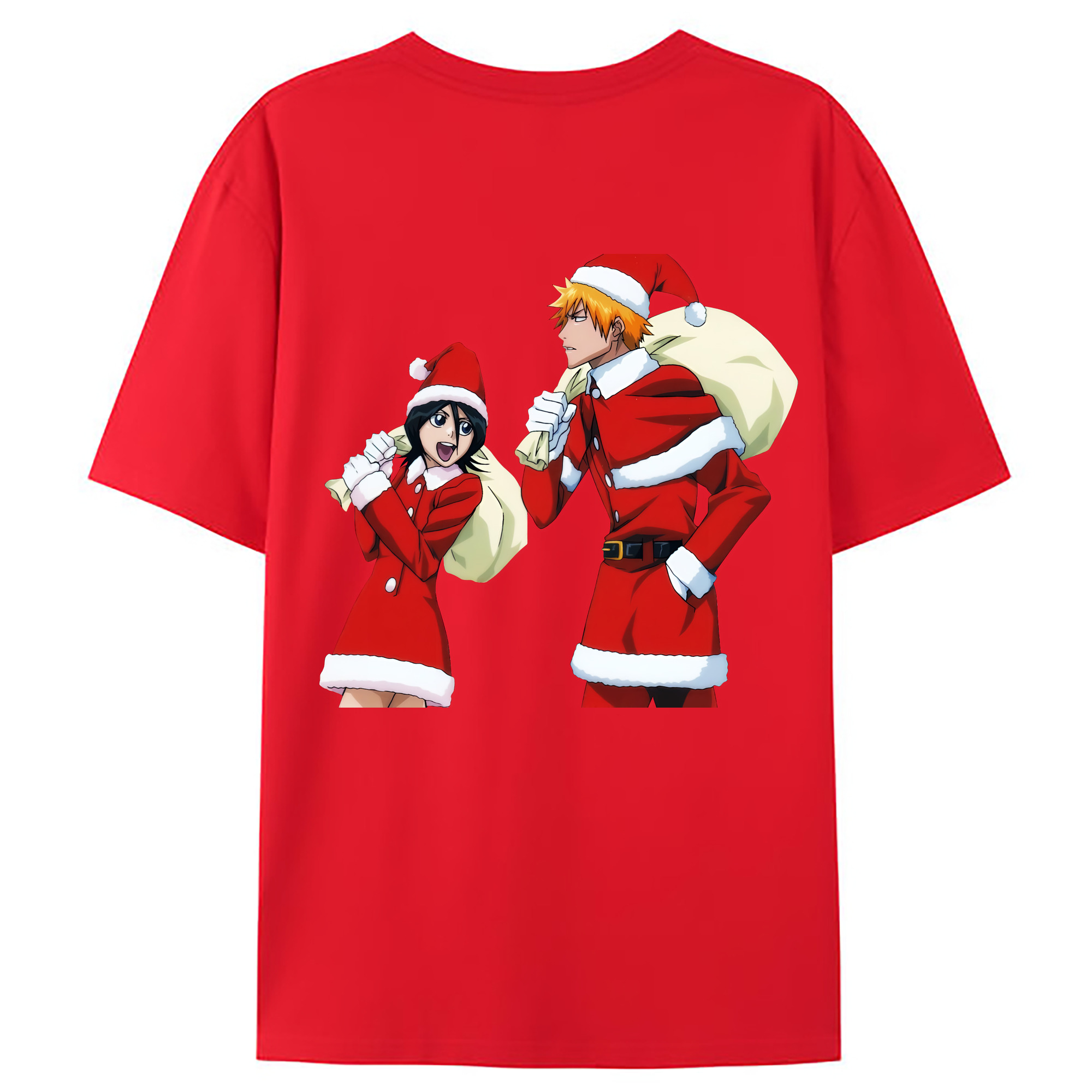 （画像用） ブリーチ 朽木ルキア BLEACH Kuchiki Rukia 綿100％ メンズ半袖Tシャツ（バックプリント） 通気性