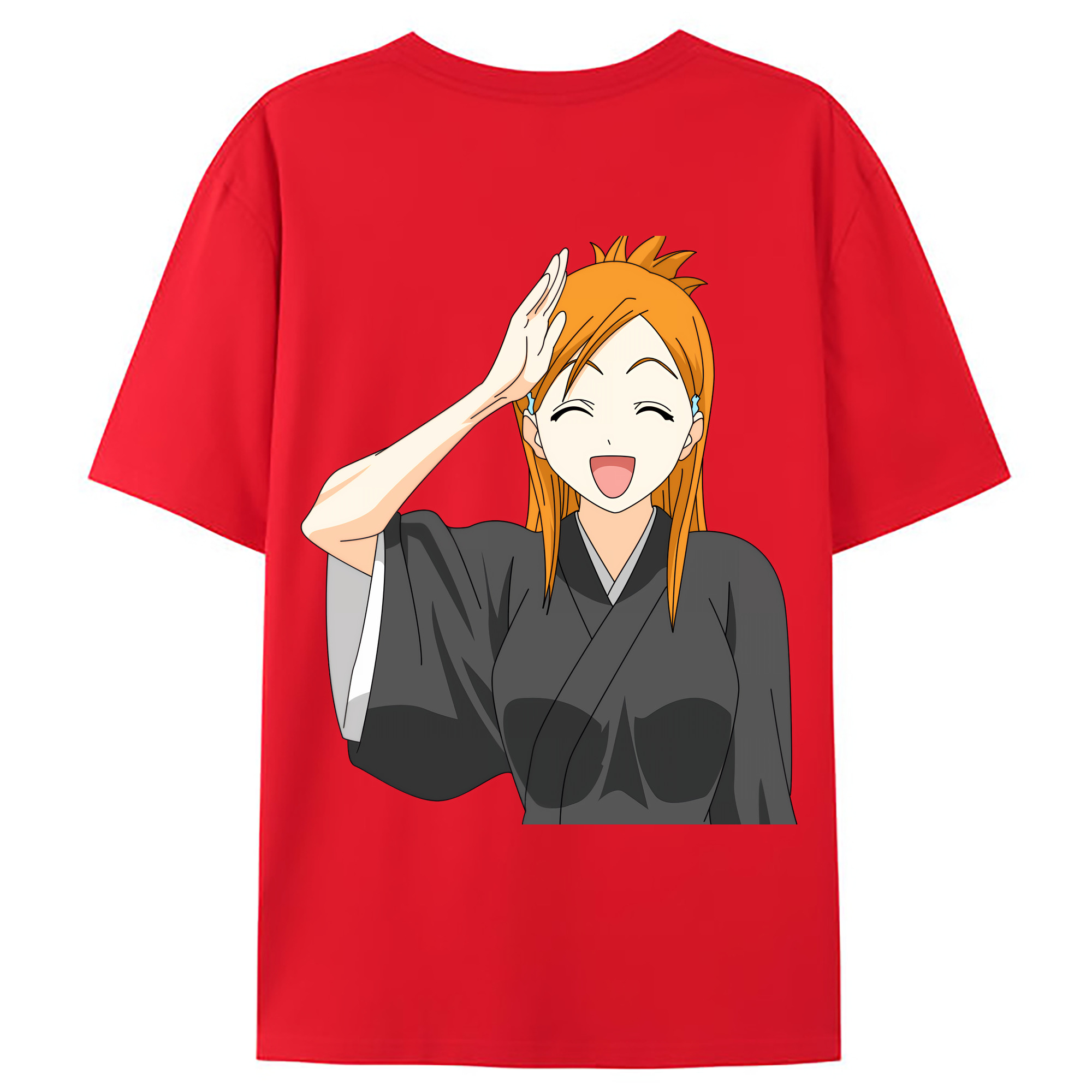 （画像用） ブリーチ 井上織姫（いのうえおりひめ） BLEACH Inoue Orihime 綿100％ メンズ半袖Tシャツ（バックプリント） 通気性