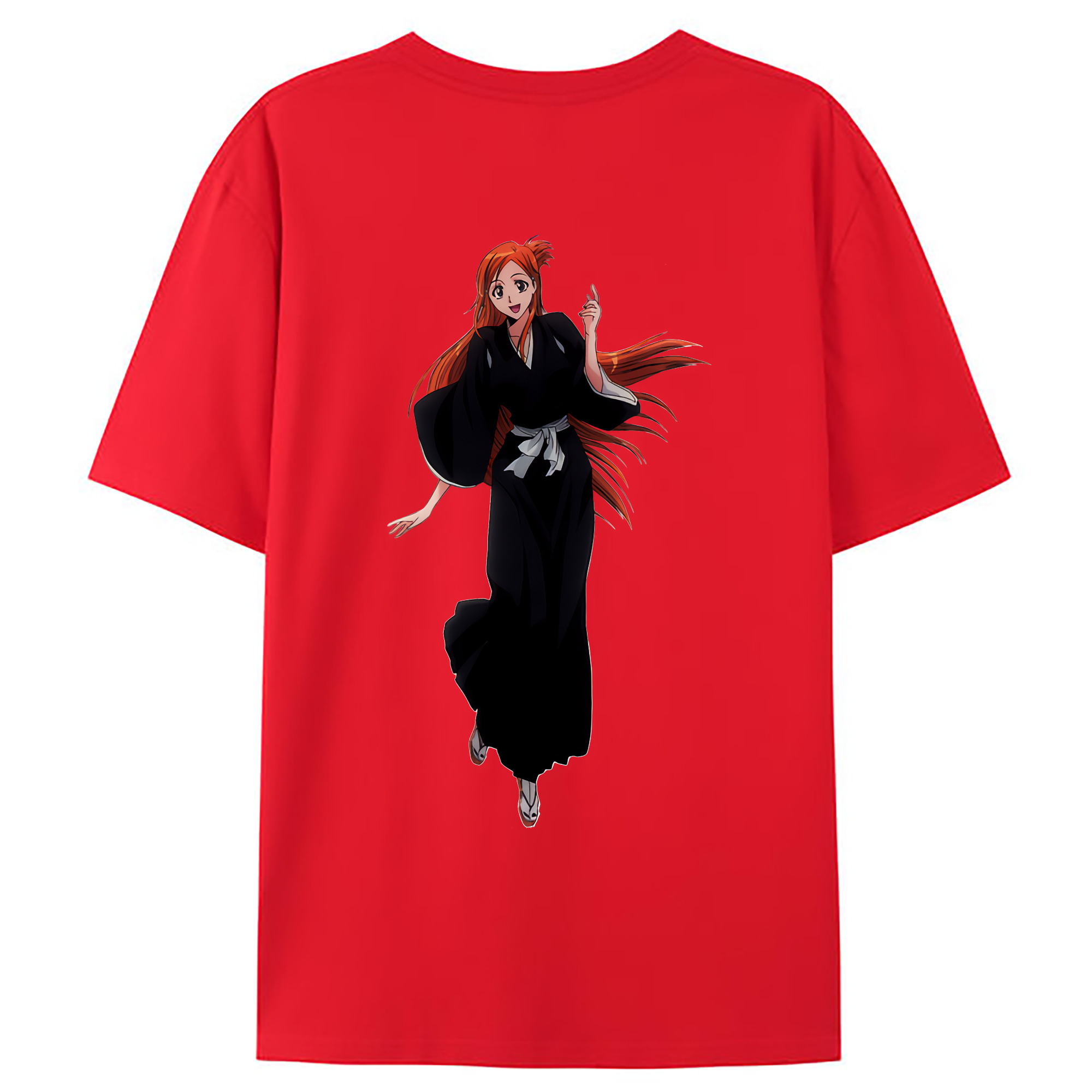 （画像用） ブリーチ 井上織姫（いのうえおりひめ） BLEACH Inoue Orihime 綿100％ メンズ半袖Tシャツ（バックプリント） 通気性