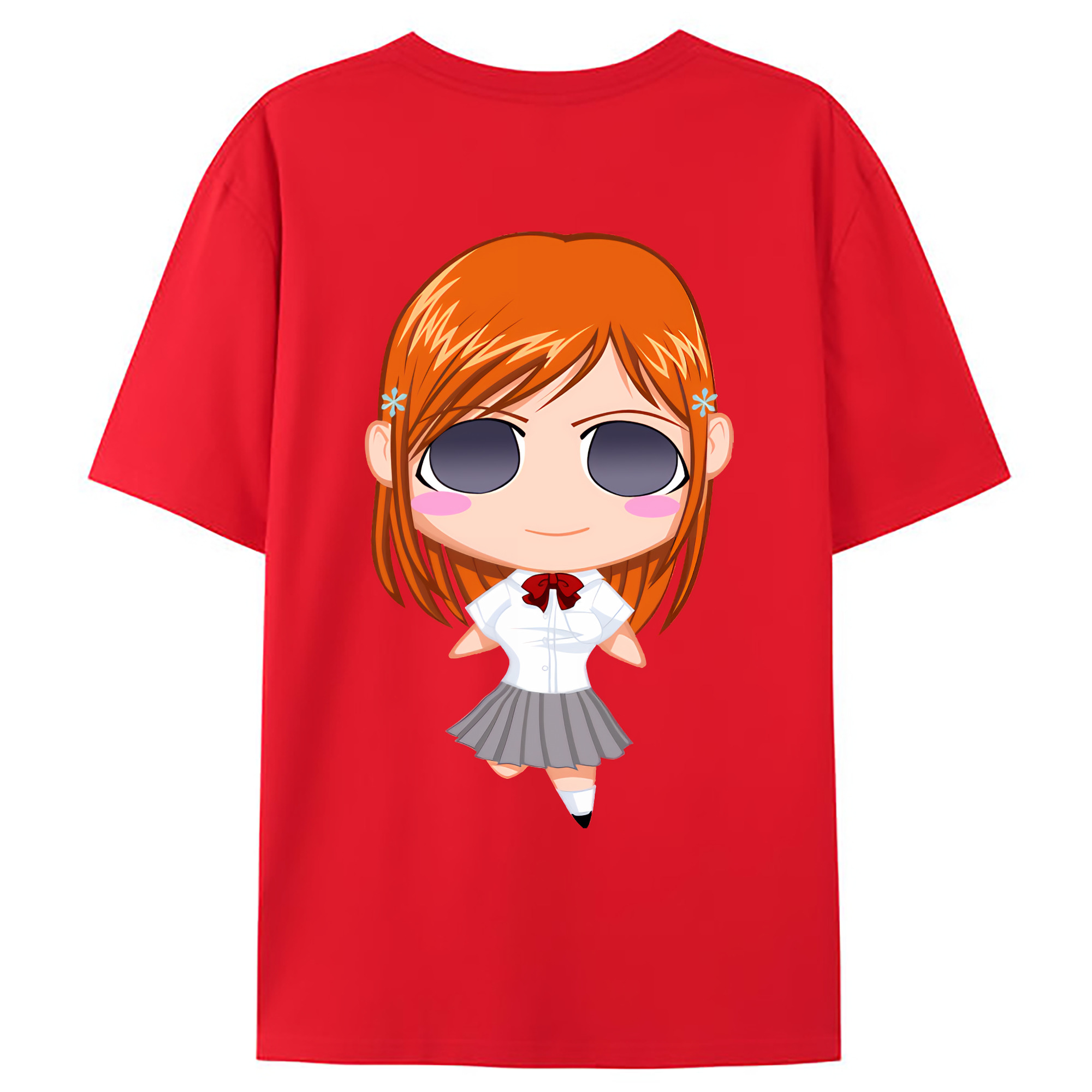 （画像用） ブリーチ 井上織姫（いのうえおりひめ） BLEACH Inoue Orihime 綿100％ メンズ半袖Tシャツ（バックプリント） 通気性