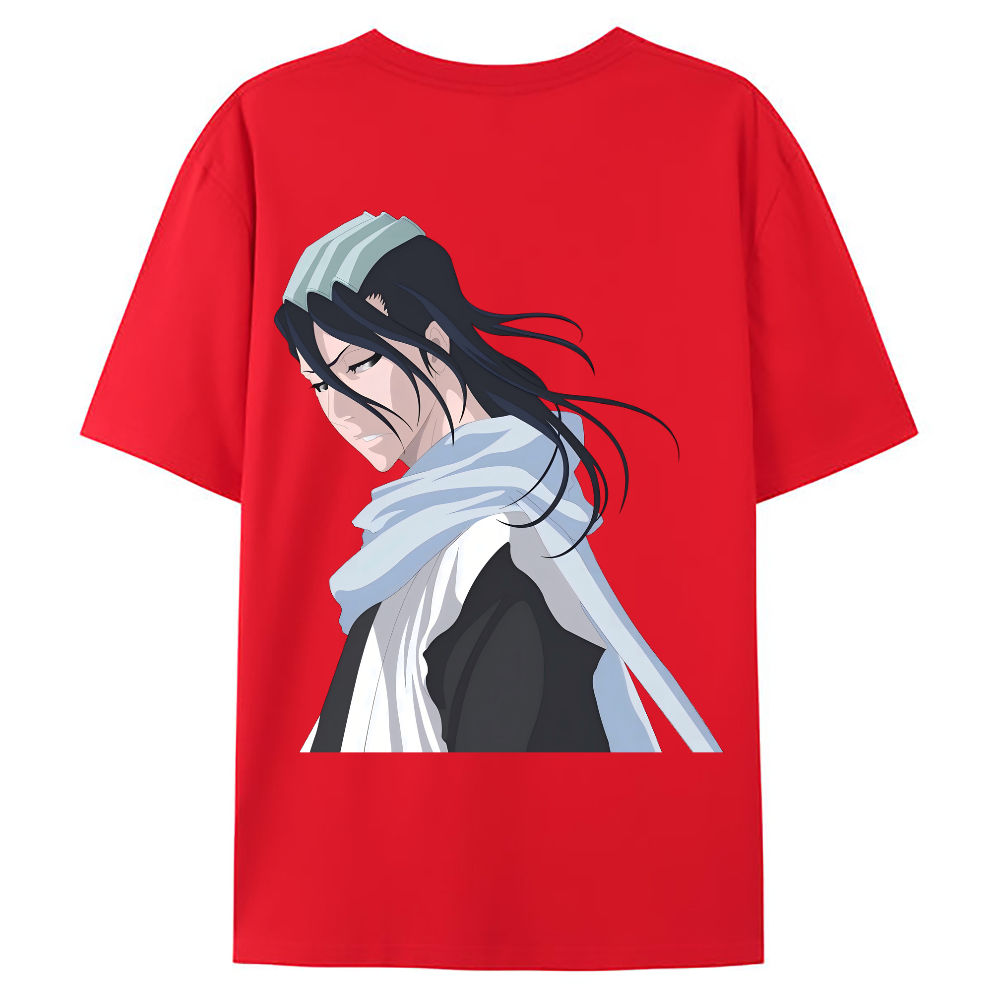 （画像用） ブリーチ くちき びゃくや BLEACH Kuchiki Byakuya 綿100％ メンズ半袖Tシャツ（バックプリント） 通気性