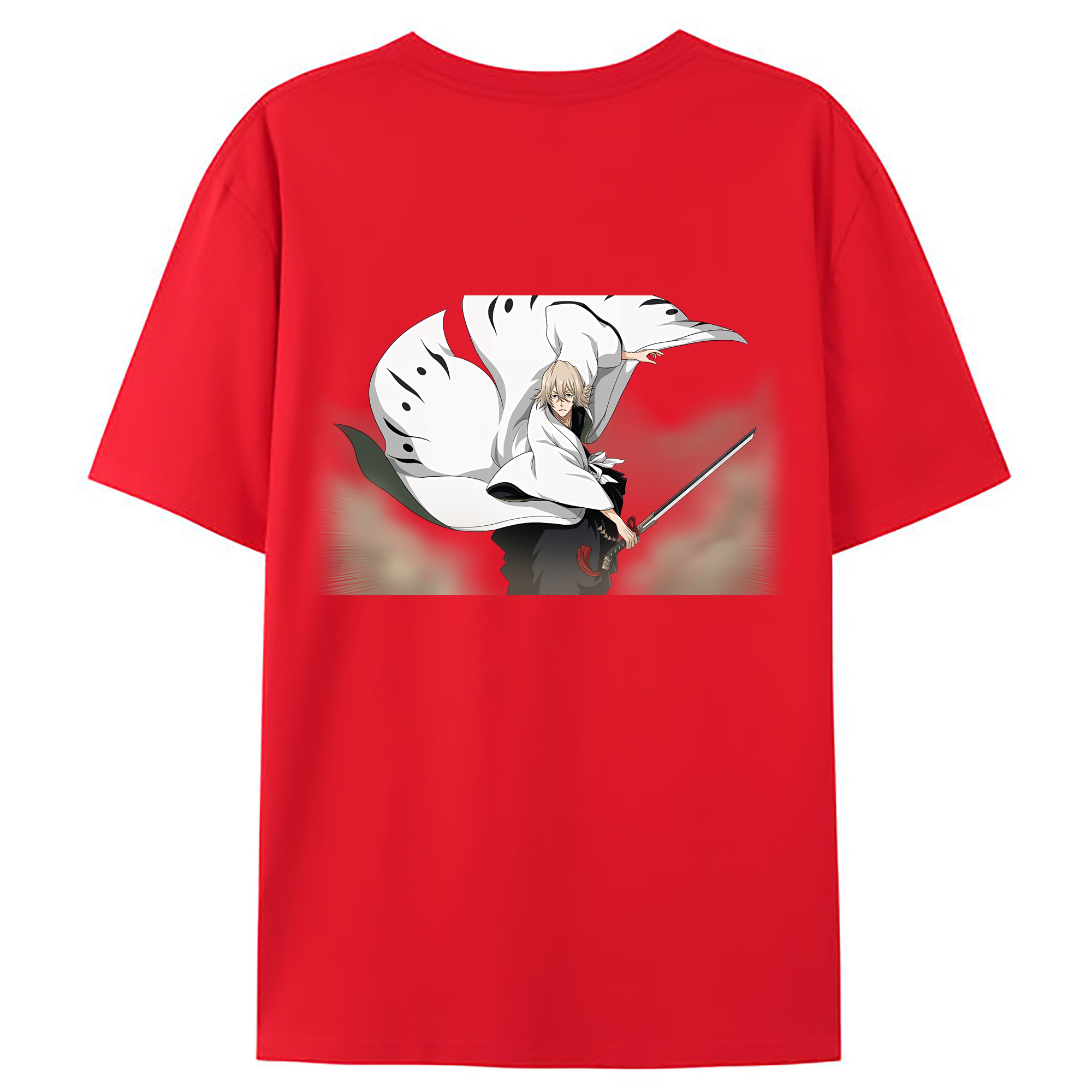 （画像用） "ブリーチ 浦原 喜助（うらはら きすけ） BLEACH Urahara Kisuke " 綿100％ メンズ半袖Tシャツ（バックプリント） 通気性