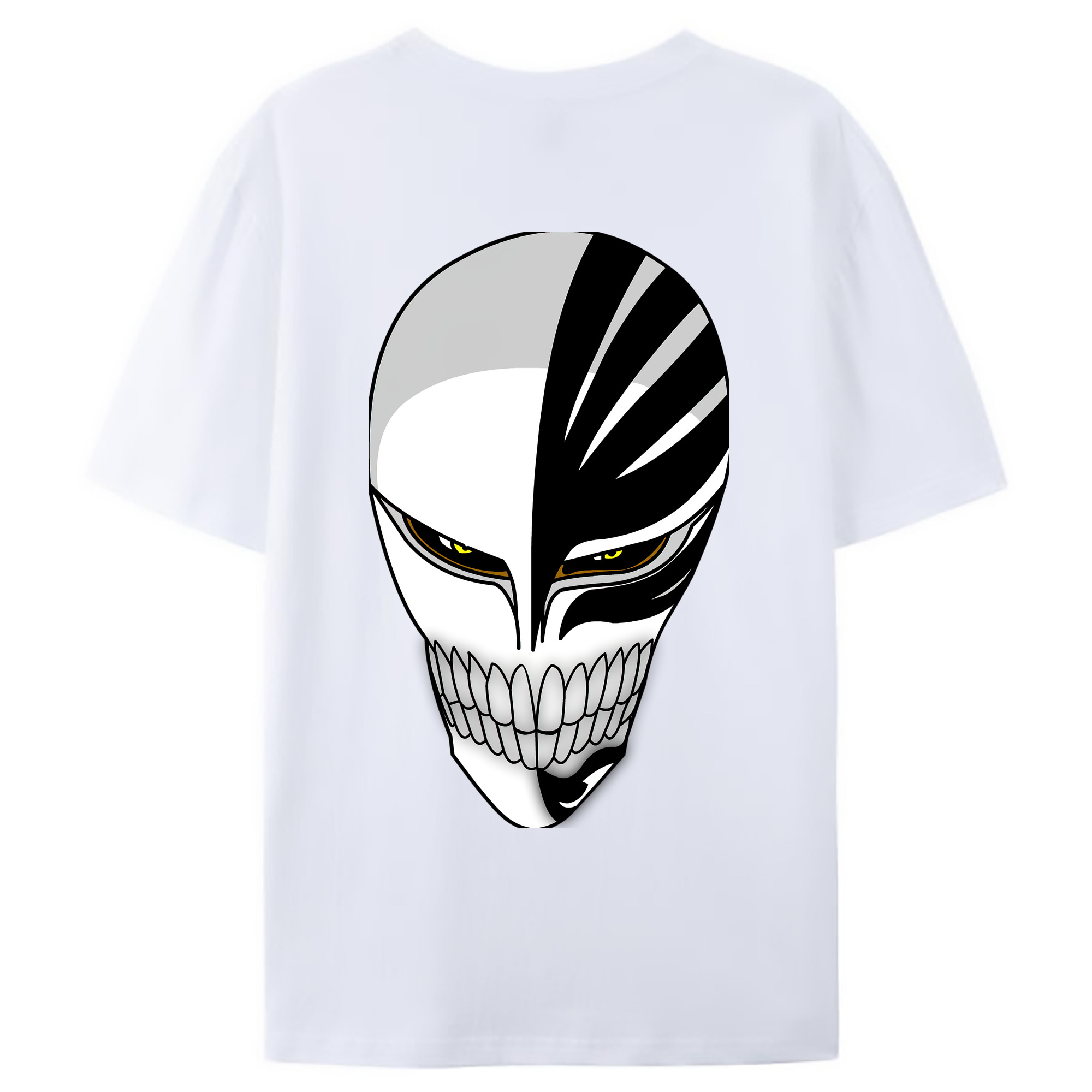 （画像用） ブリーチ 黒崎一護（くろさき いちご）BLEACH Kurosaki Ichigo 綿100％ メンズ半袖Tシャツ（バックプリント） 通気性
