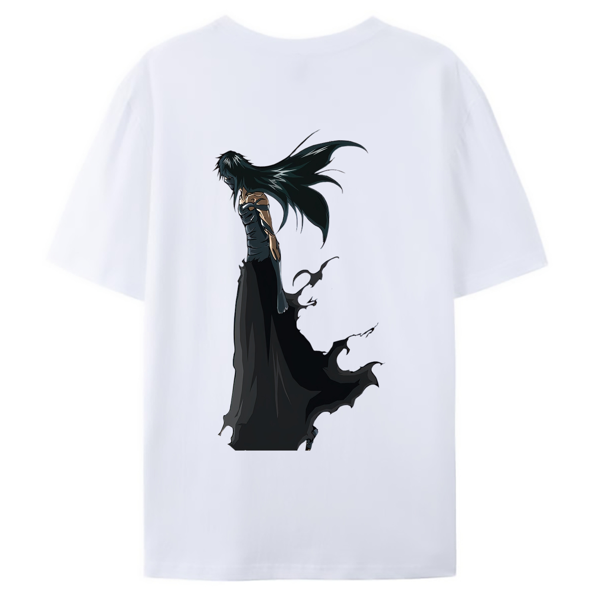 （画像用） ブリーチ 黒崎一護（くろさき いちご）BLEACH Kurosaki Ichigo 綿100％ メンズ半袖Tシャツ（バックプリント） 通気性
