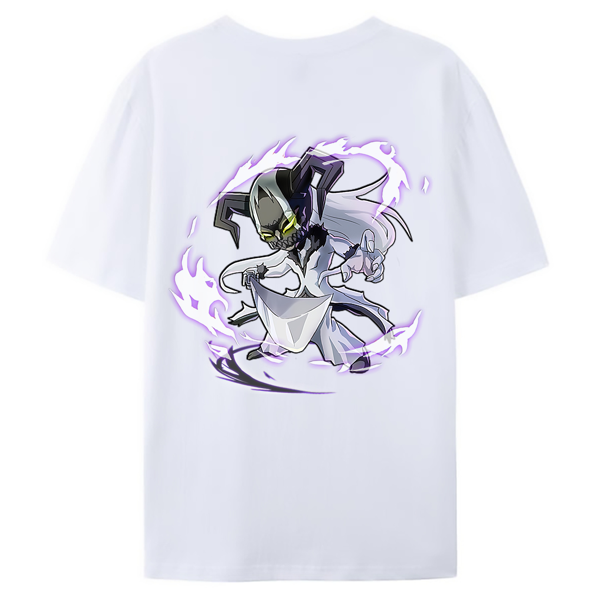 （画像用） ブリーチ 黒崎一護（くろさき いちご）BLEACH Kurosaki Ichigo 綿100％ メンズ半袖Tシャツ（バックプリント） 通気性