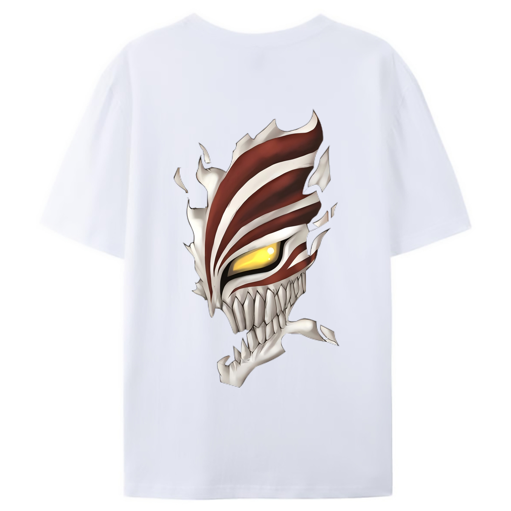 （画像用） ブリーチ 黒崎一護（くろさき いちご）BLEACH Kurosaki Ichigo 綿100％ メンズ半袖Tシャツ（バックプリント） 通気性