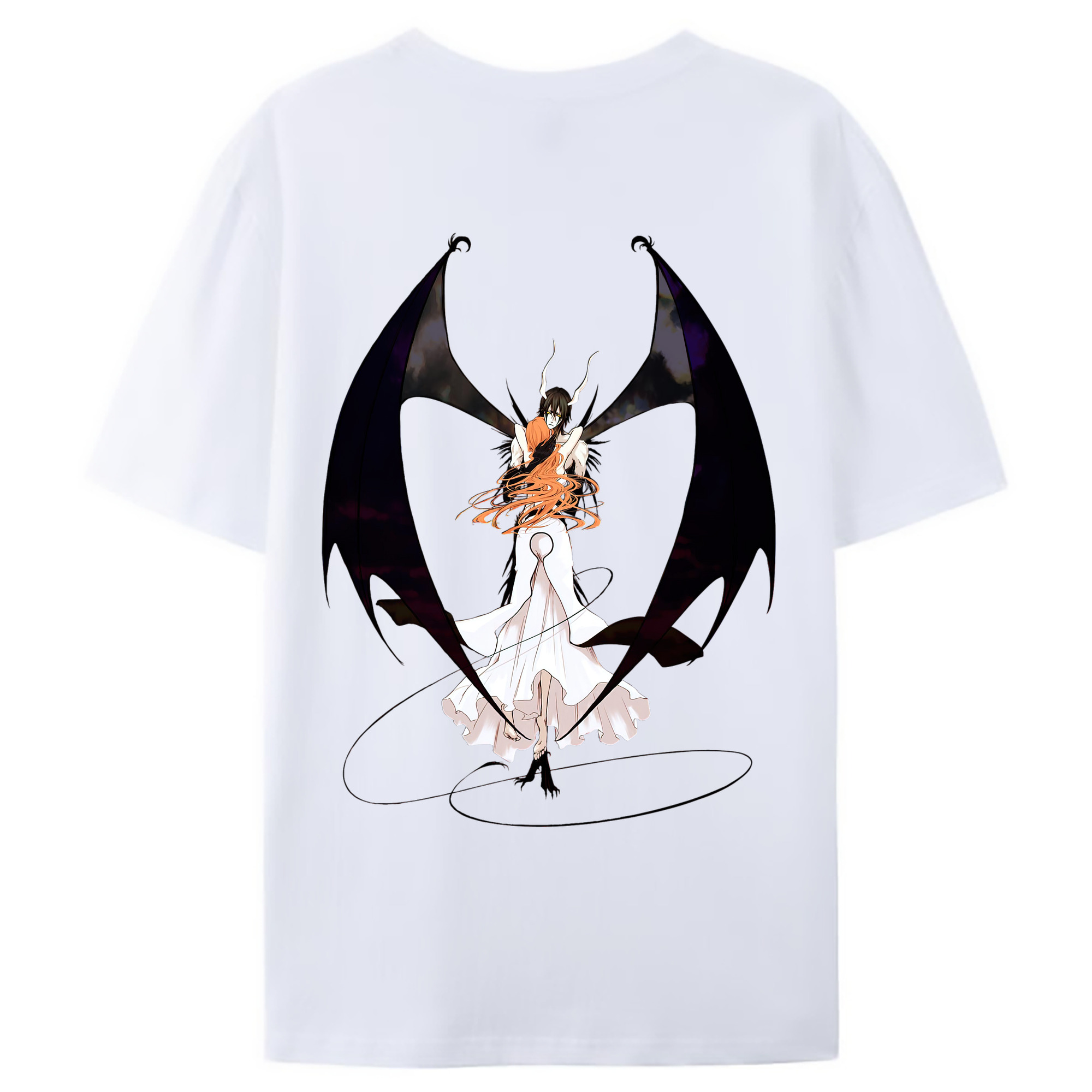 （画像用） ブリーチ ウルキオラ·シファー BLEACH Ulquiorra cifer 綿100％ メンズ半袖Tシャツ（バックプリント） 通気性