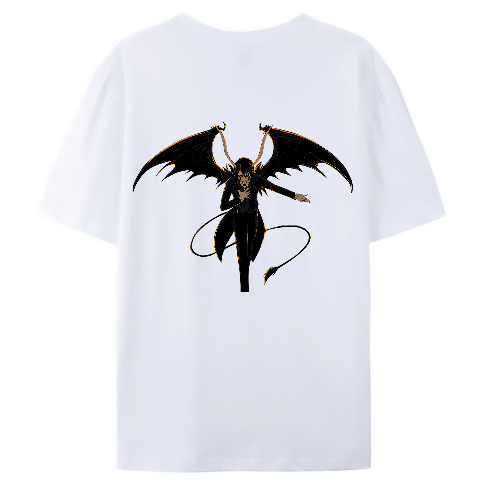 （画像用） ブリーチ ウルキオラ·シファー BLEACH Ulquiorra cifer 綿100％ メンズ半袖Tシャツ（バックプリント） 通気性