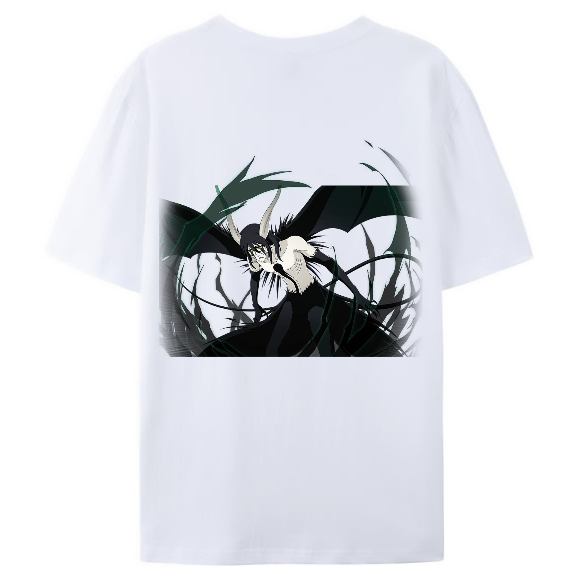 （画像用） ブリーチ ウルキオラ·シファー BLEACH Ulquiorra cifer 綿100％ メンズ半袖Tシャツ（バックプリント） 通気性