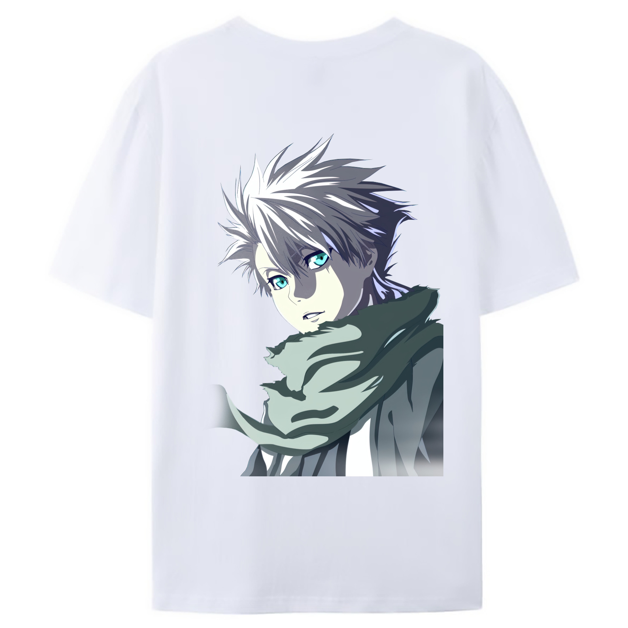 （画像用） ブリーチ 日番谷冬獅郎（ひつがや とうしろう） BLEACH Hitsugaya Toushirou 綿100％ メンズ半袖Tシャツ（バックプリント） 通気性
