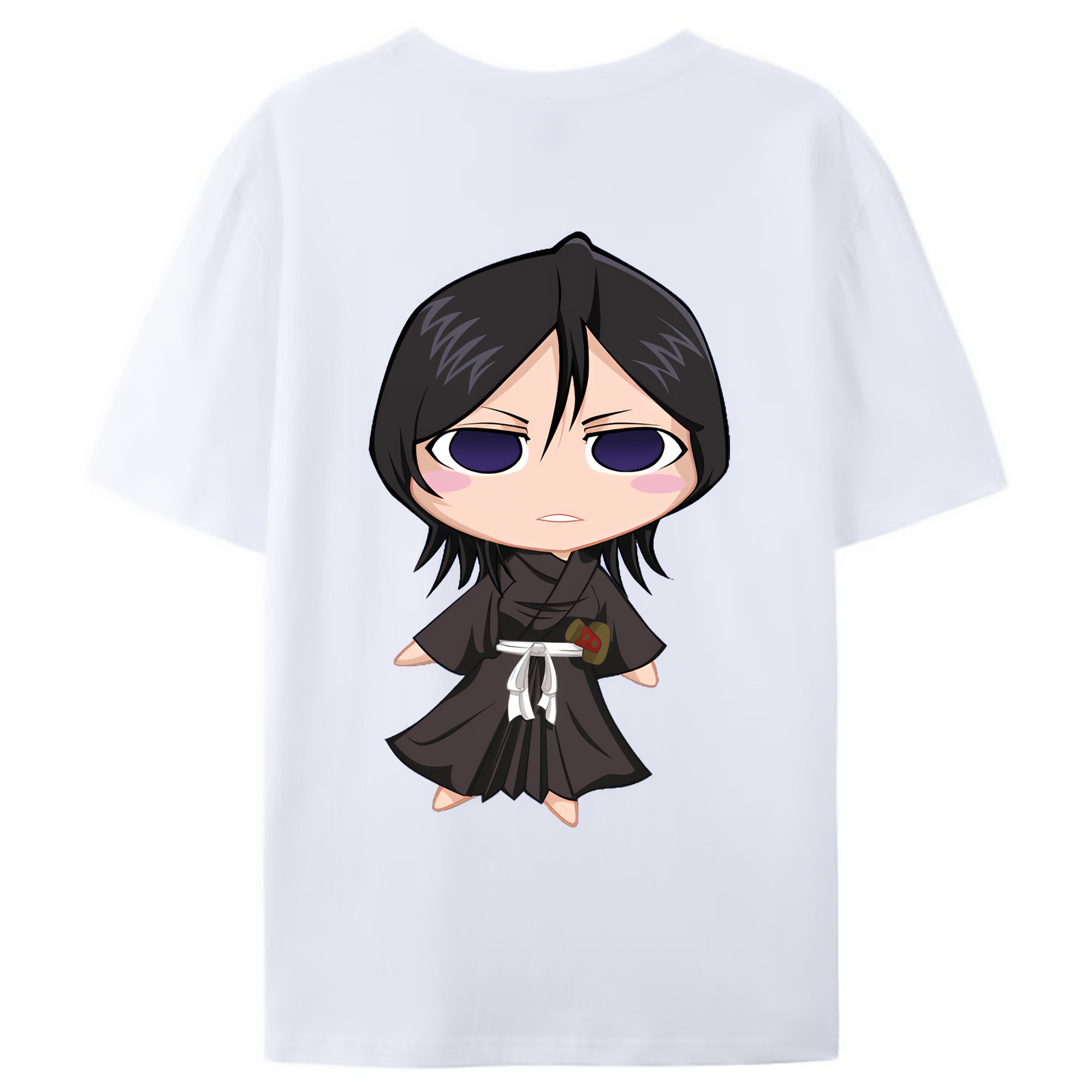 （画像用） ブリーチ 朽木ルキア BLEACH Kuchiki Rukia 綿100％ メンズ半袖Tシャツ（バックプリント） 通気性