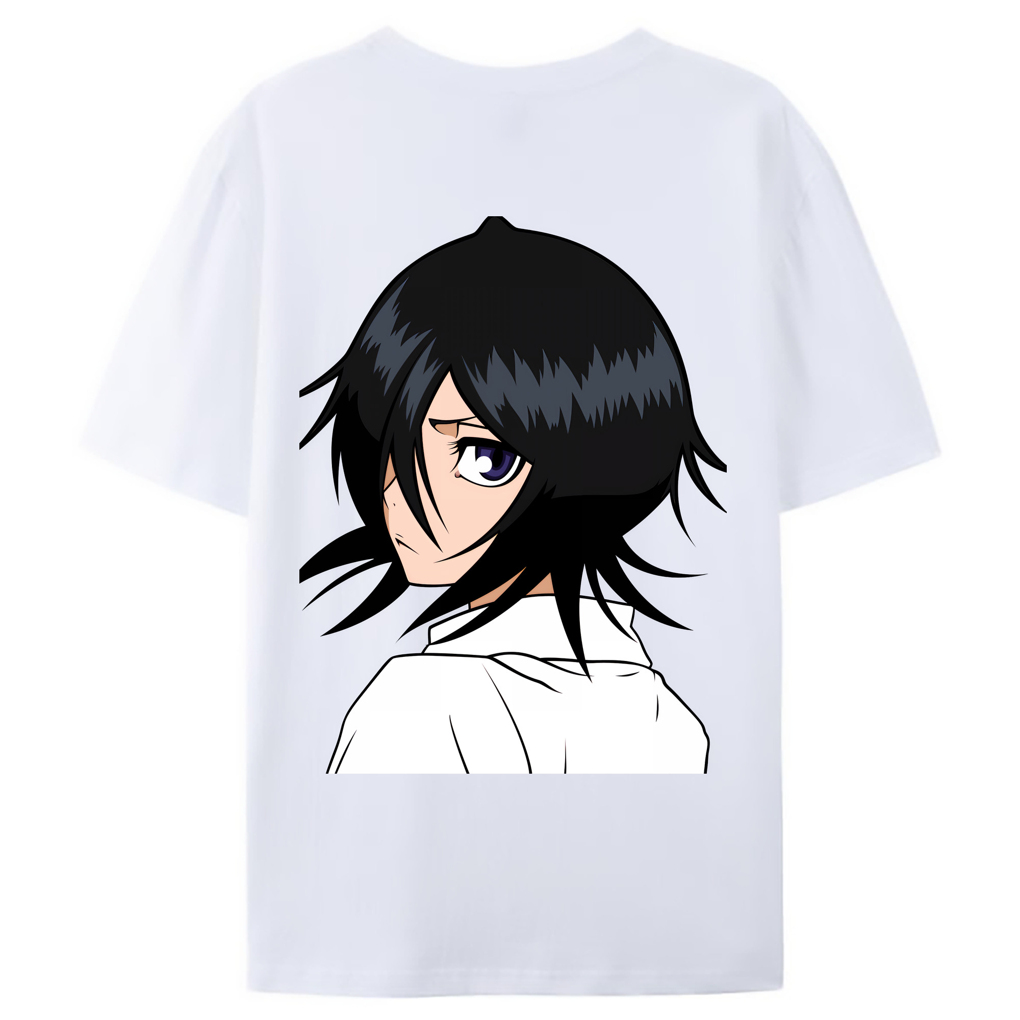 （画像用） ブリーチ 朽木ルキア BLEACH Kuchiki Rukia 綿100％ メンズ半袖Tシャツ（バックプリント） 通気性