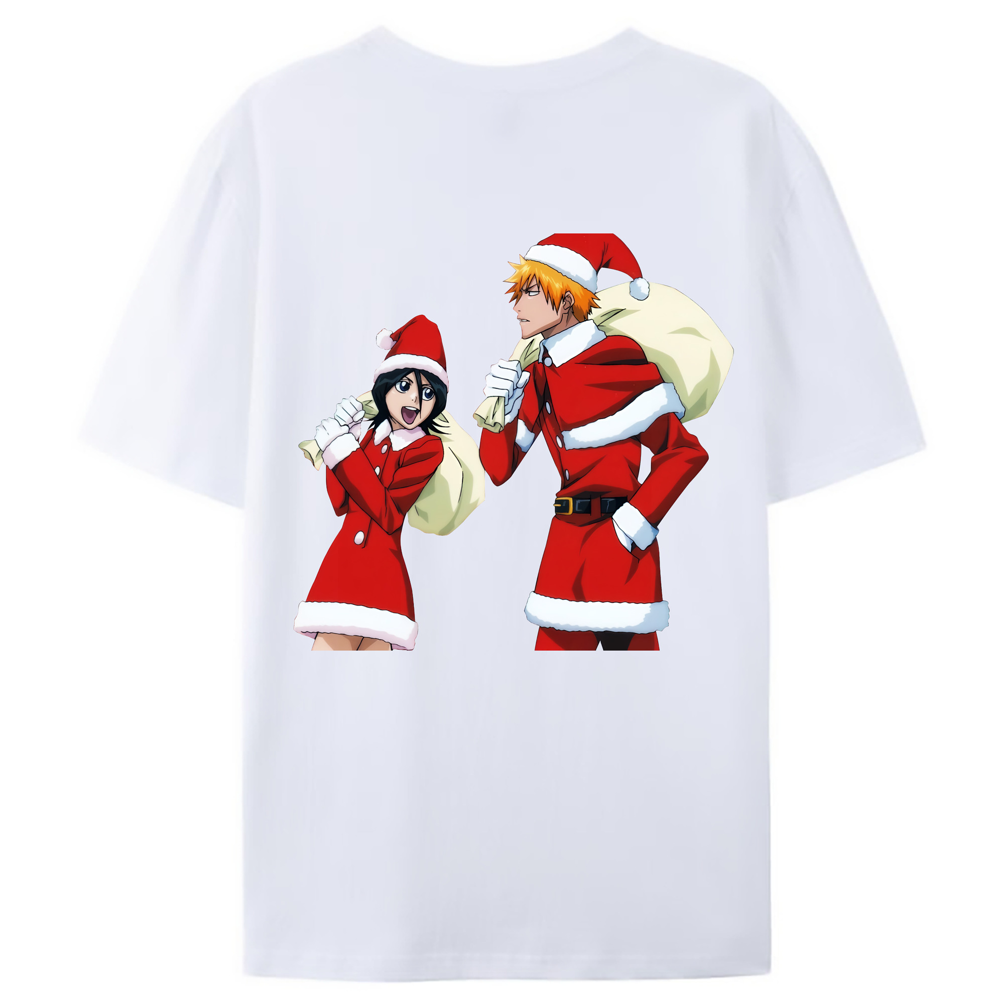 （画像用） ブリーチ 朽木ルキア BLEACH Kuchiki Rukia 綿100％ メンズ半袖Tシャツ（バックプリント） 通気性